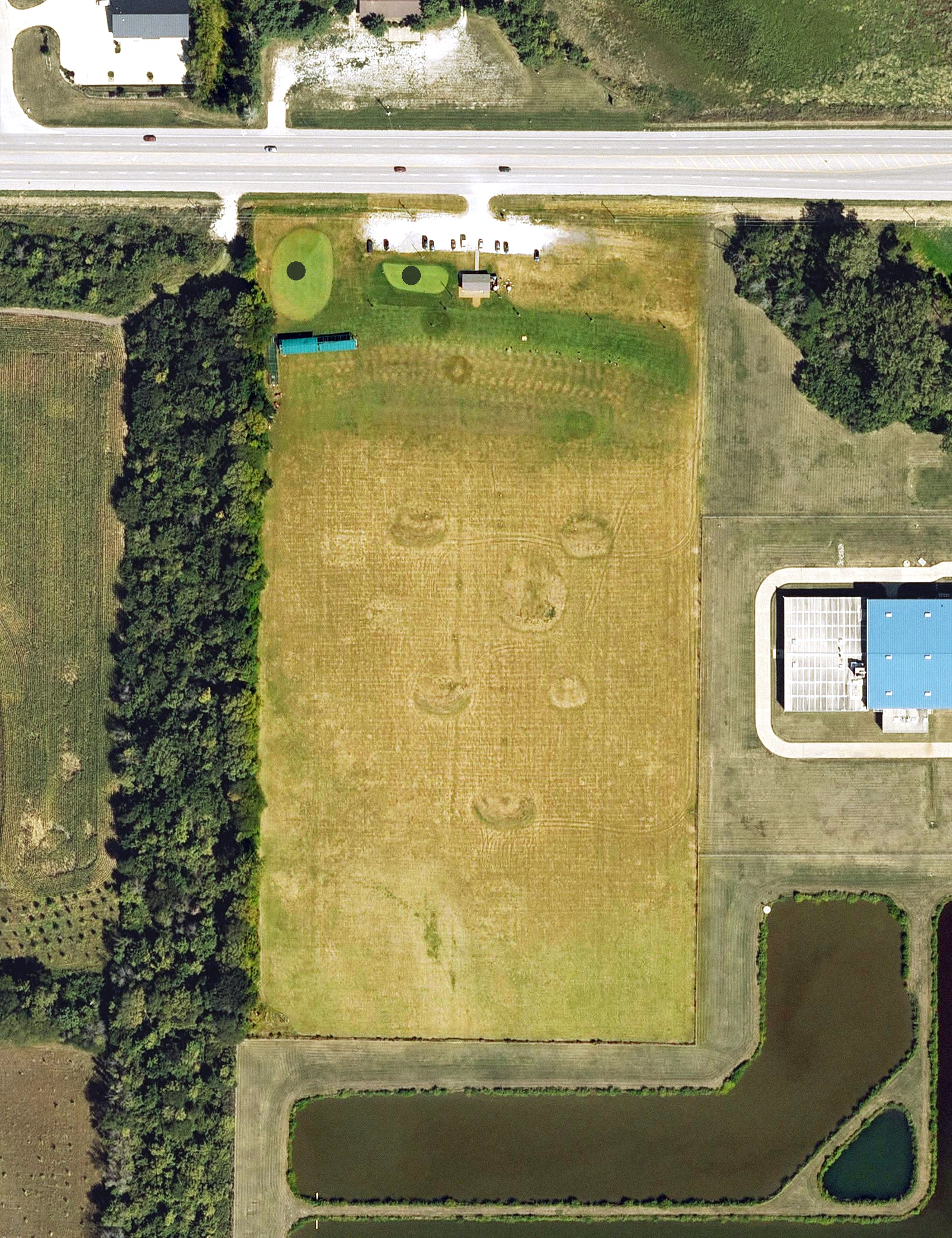 Aerial view of Des Moines Driving Range, IA