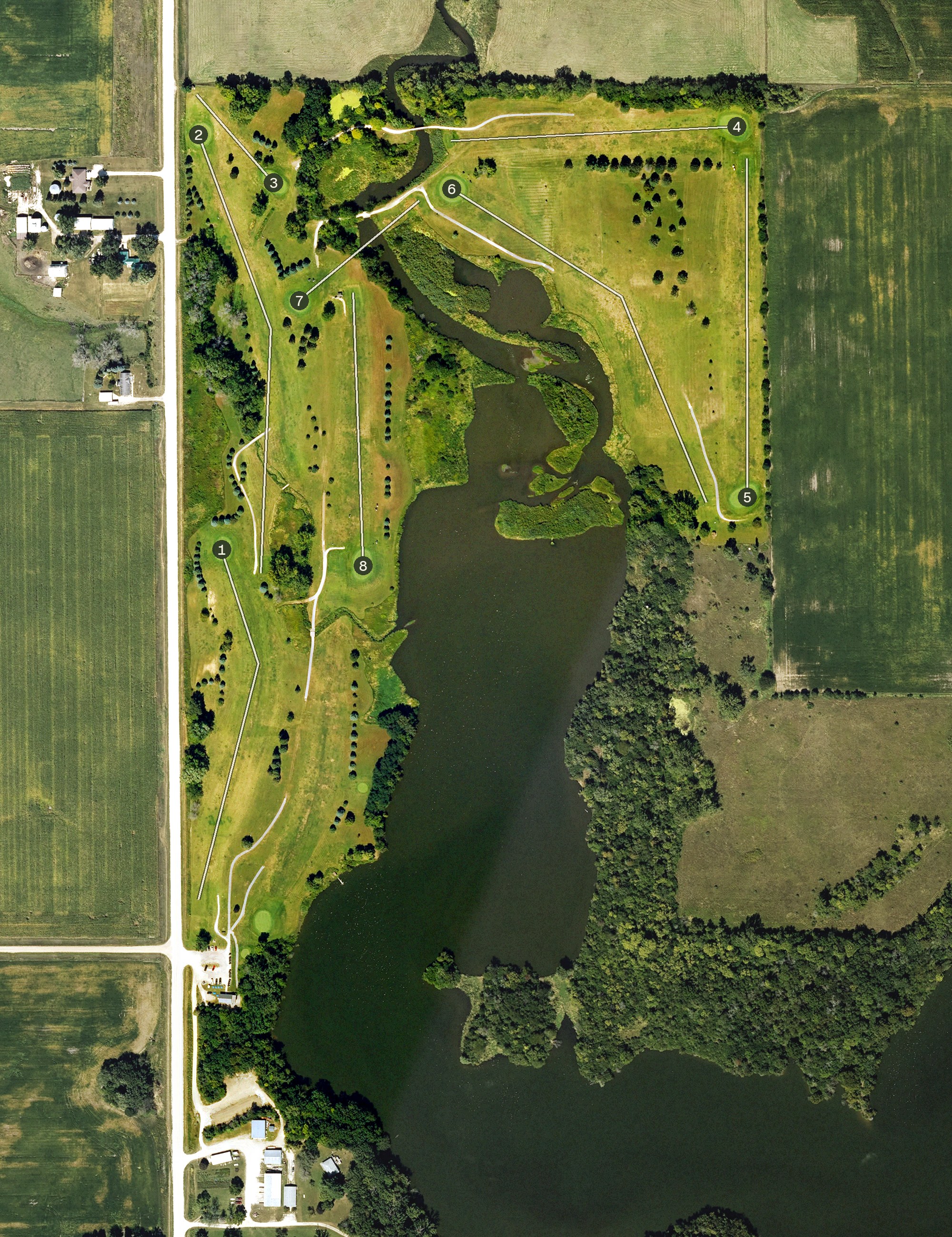 Aerial view of Don Williams Golf Course, IA