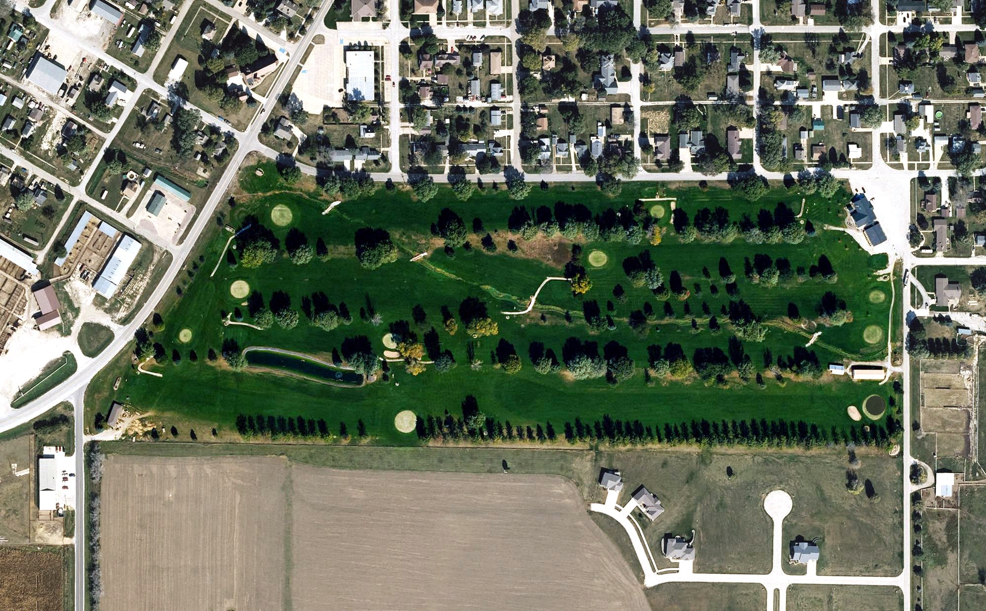 Aerial view of Dunlap Golf Club, IA