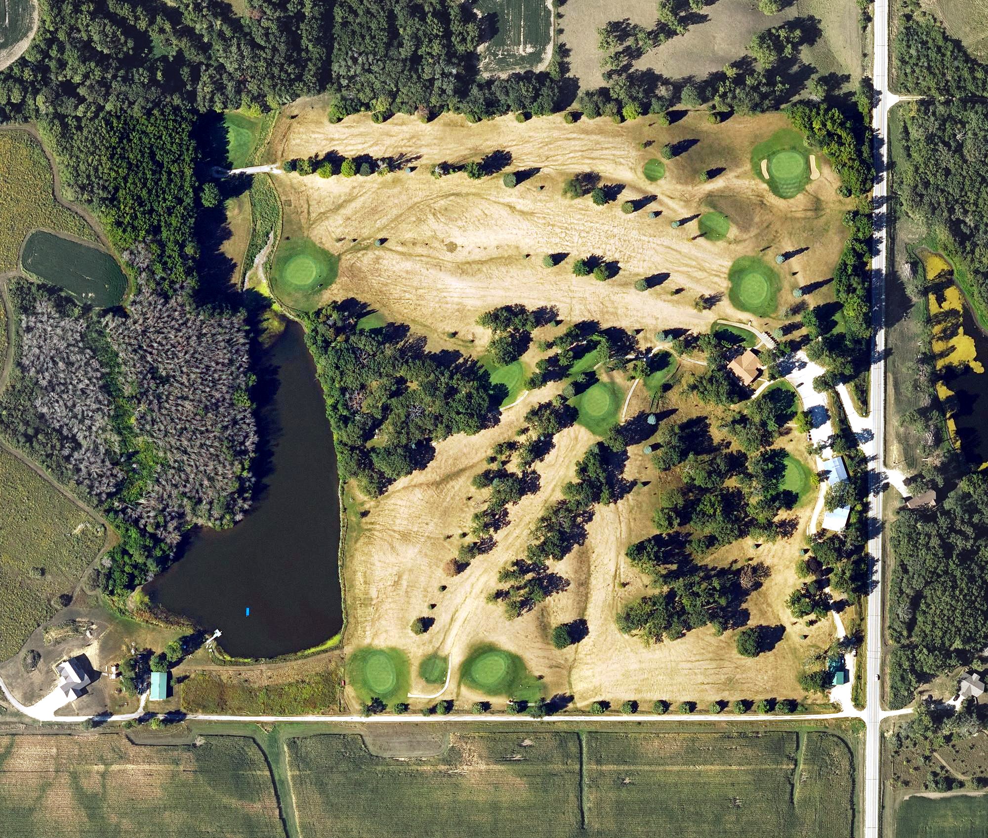 Aerial view of Dysart Country Club, IA