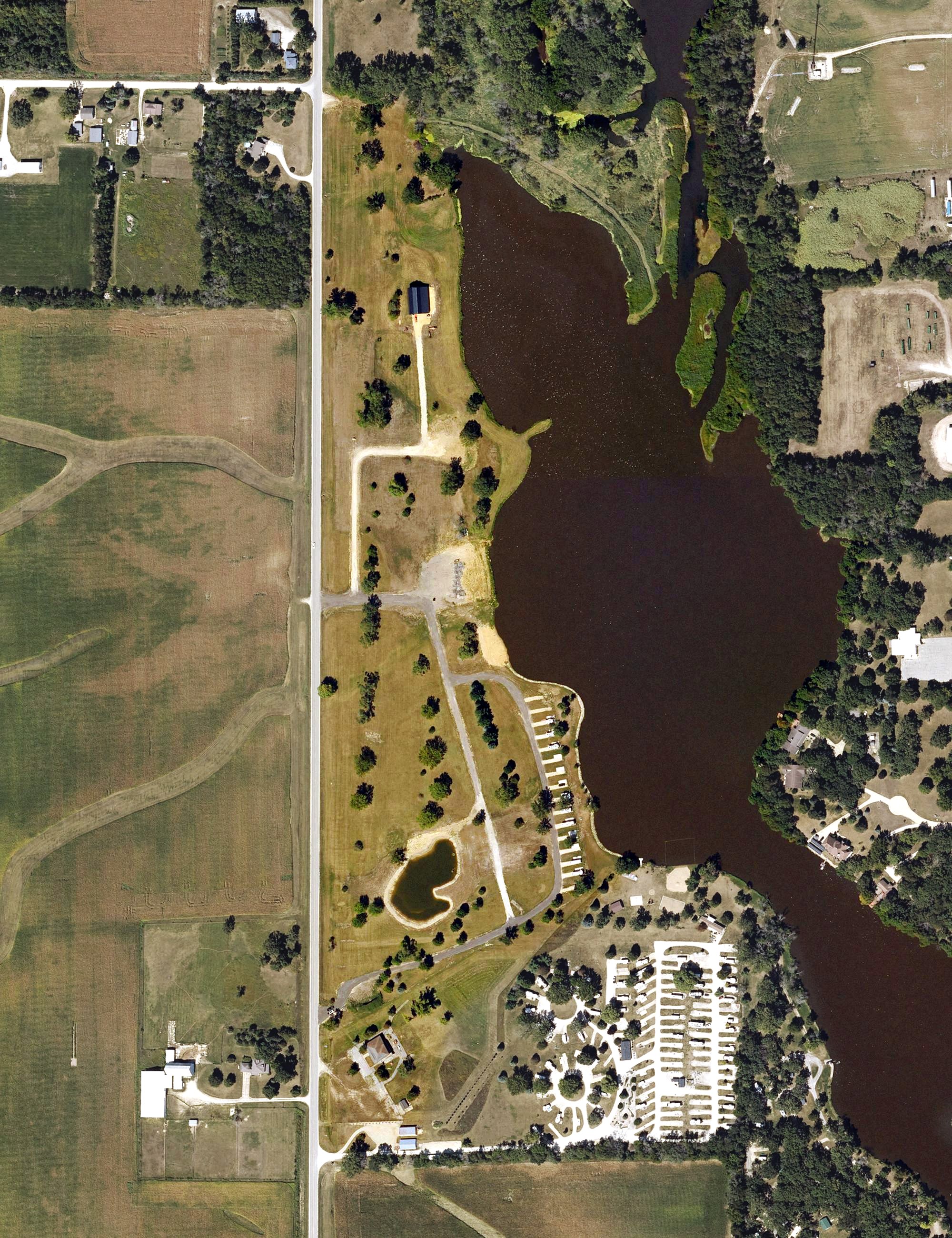 Aerial view of Edgewater Golf Course, IA
