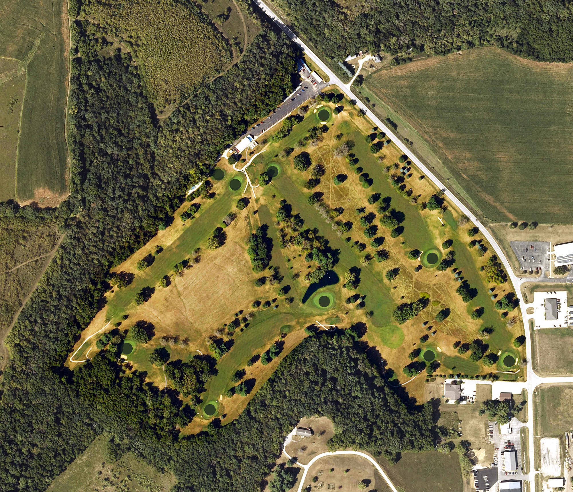 Aerial view of Elkader Golf and Country Club, IA