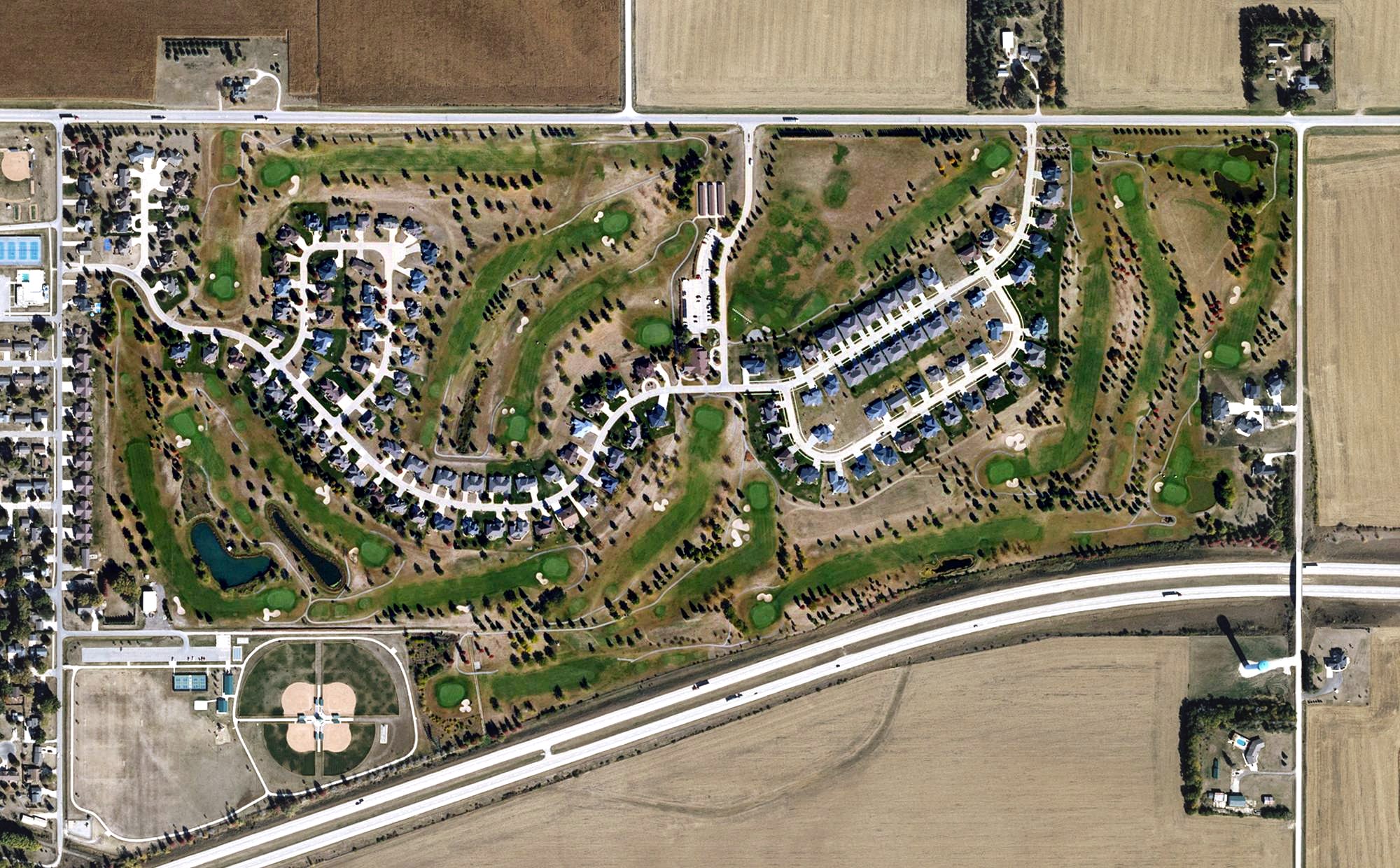 Aerial view of Fox Ridge Golf Course, IA