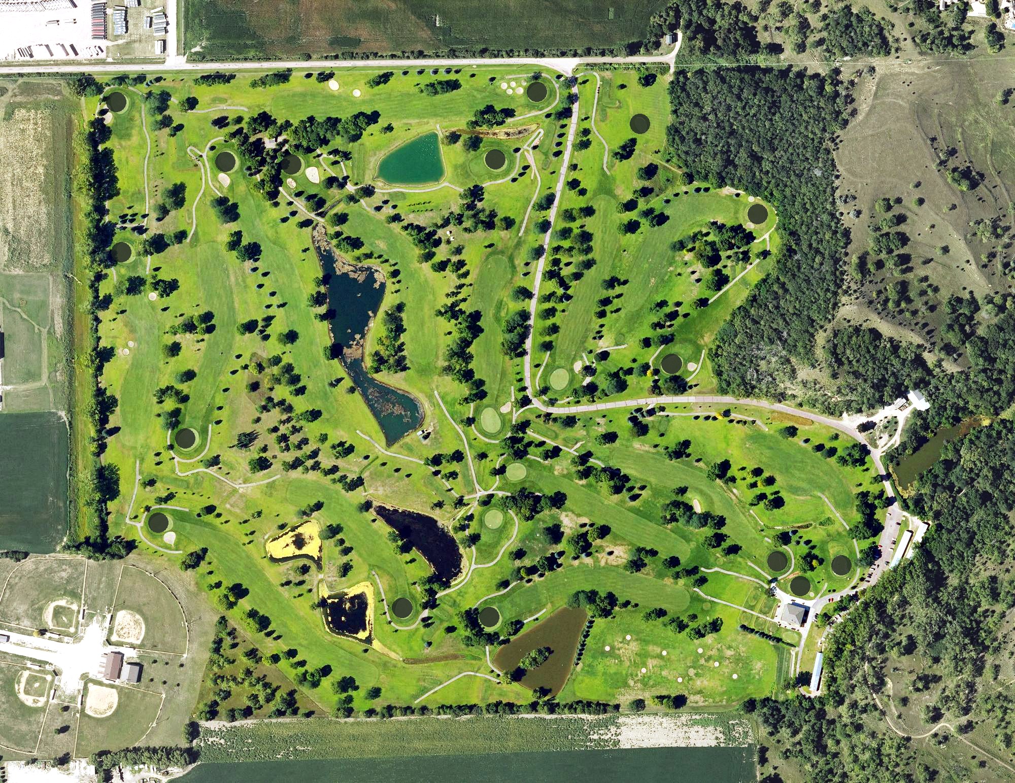 Aerial view of Green Valley Golf Club, IA