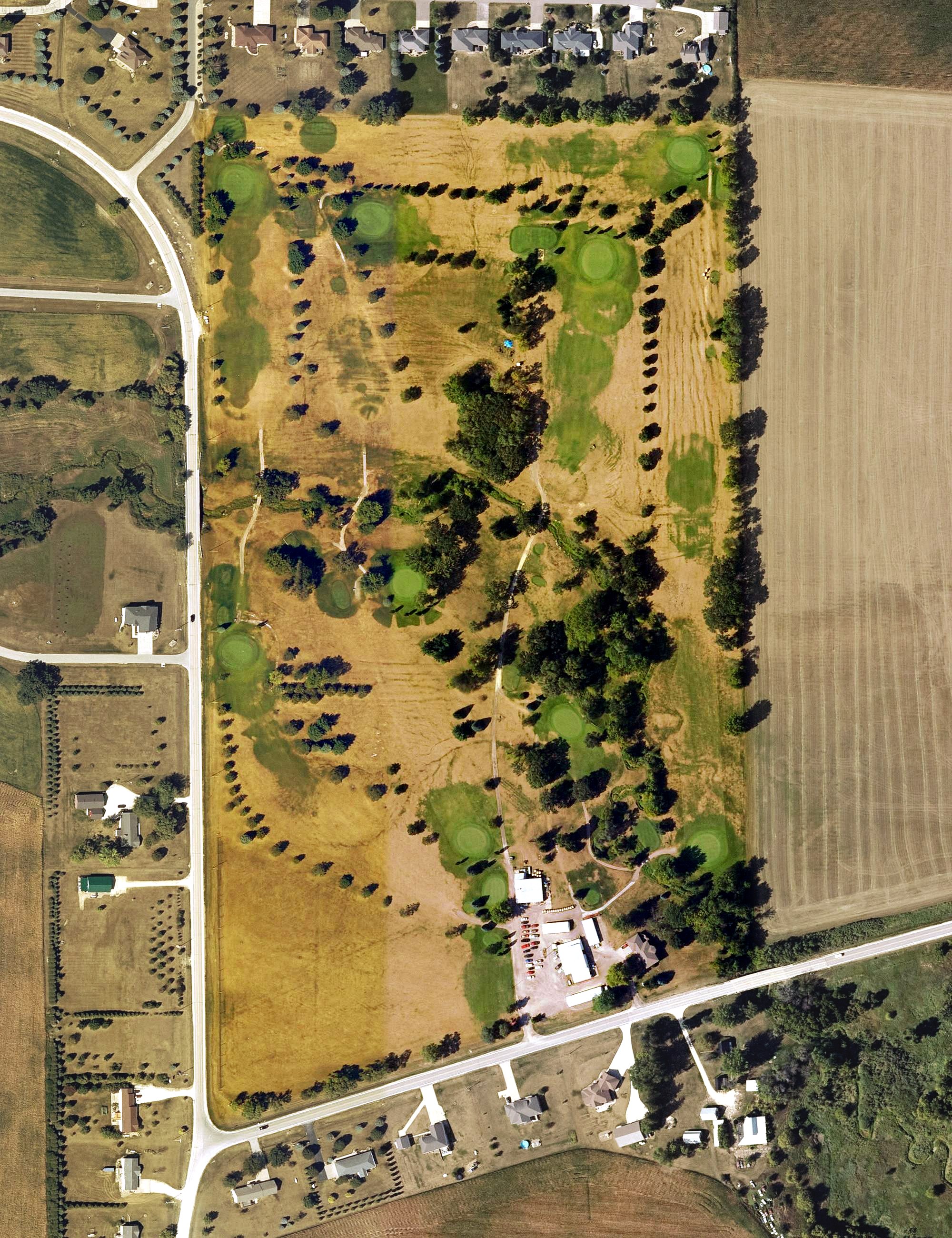 Aerial view of Hart Ridge Golf Course, IA