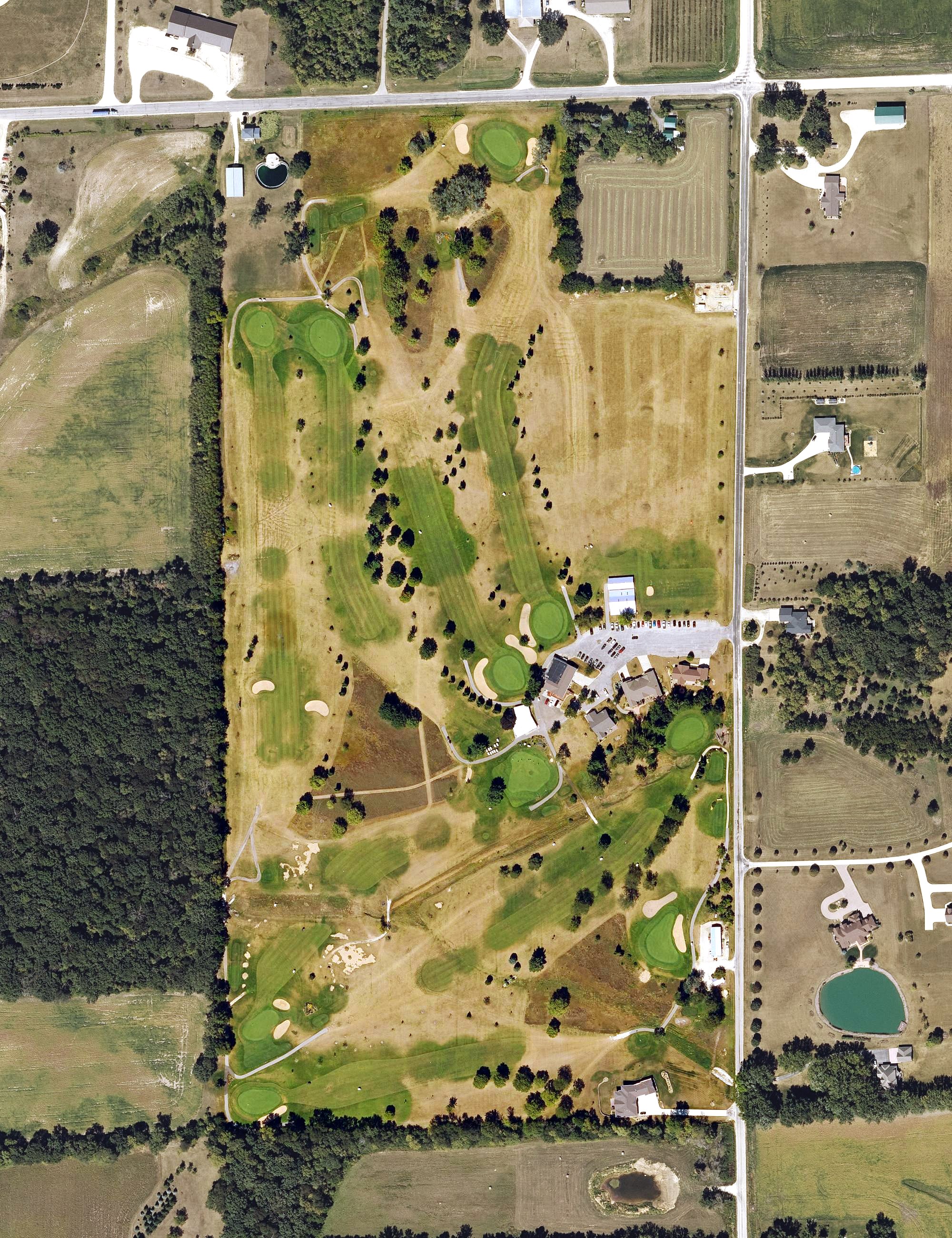 Aerial view of Hickory Grove Golf Course, IA