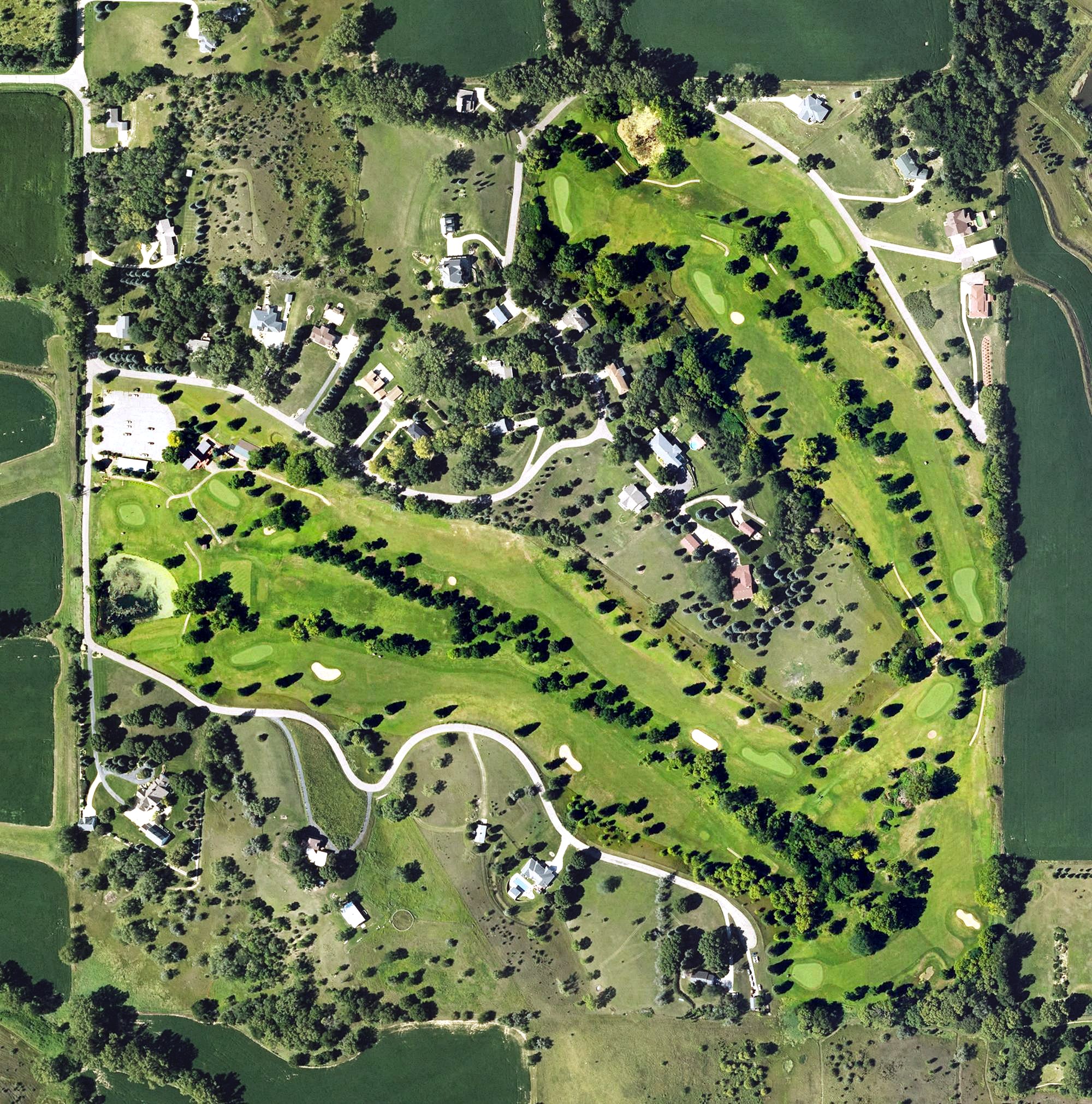 Aerial view of Hidden Acres Golf Course, IA