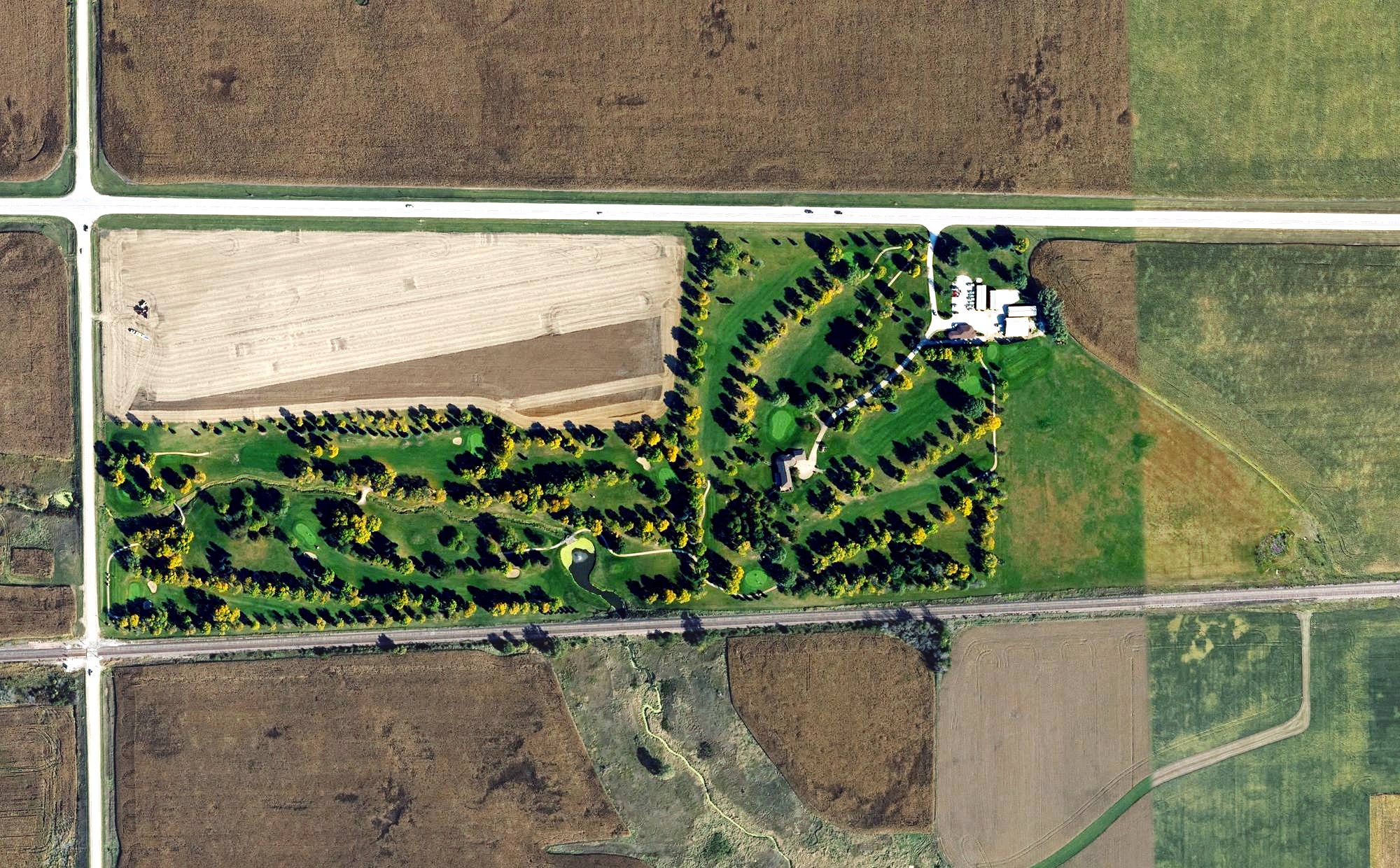 Aerial view of Hill Golf Course, IA