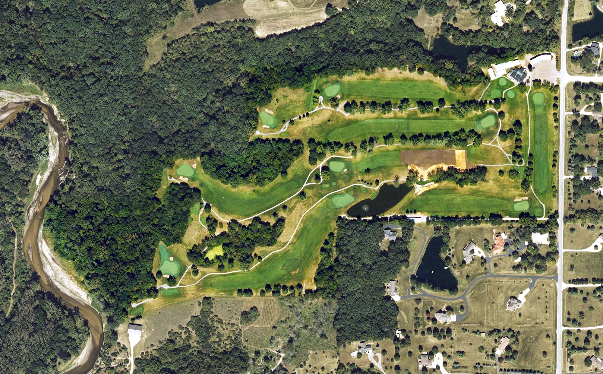 Aerial view of Hillcrest Country Club of Dallas County, IA