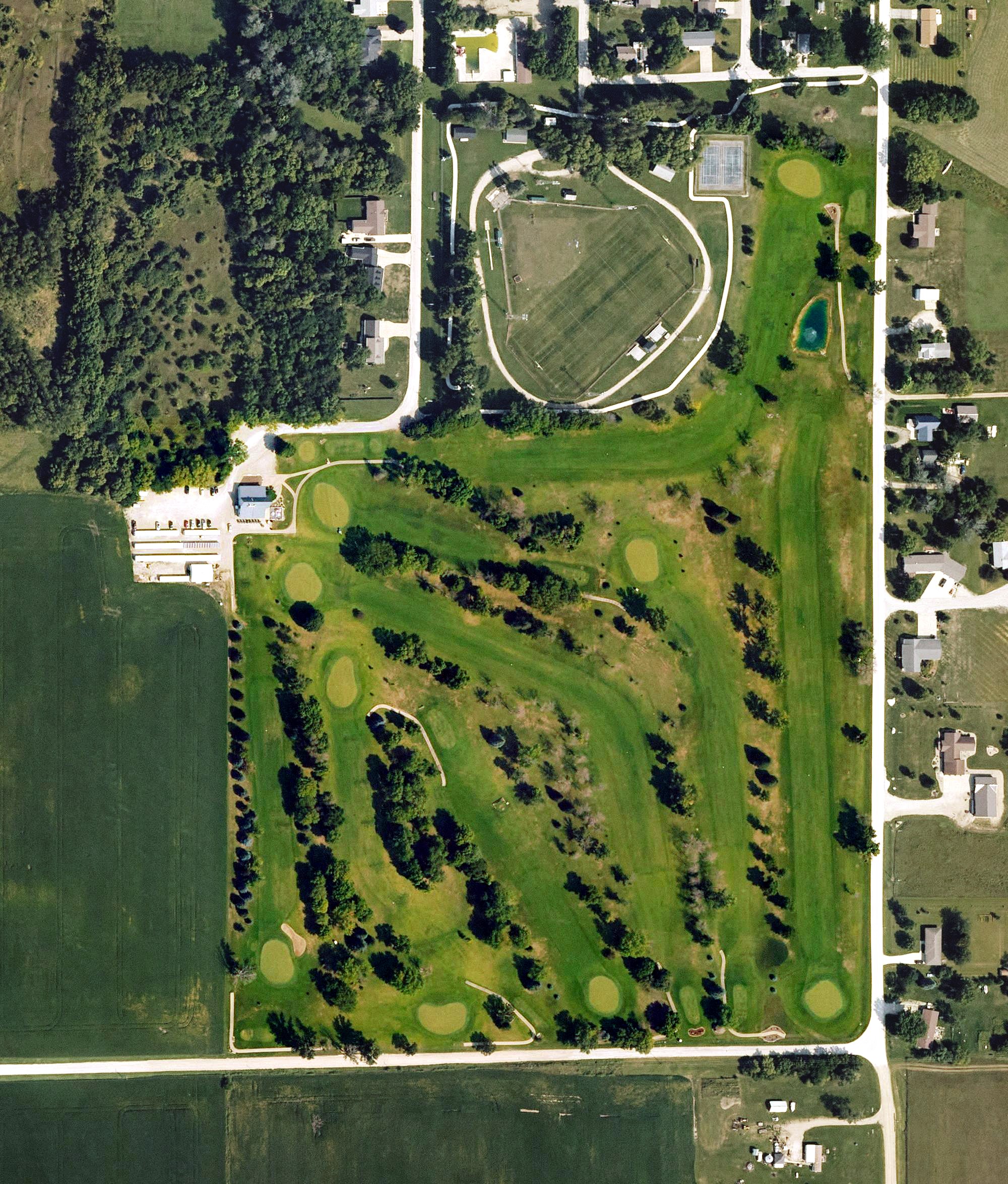 Aerial view of Hillcrest Golf and Country Club, IA