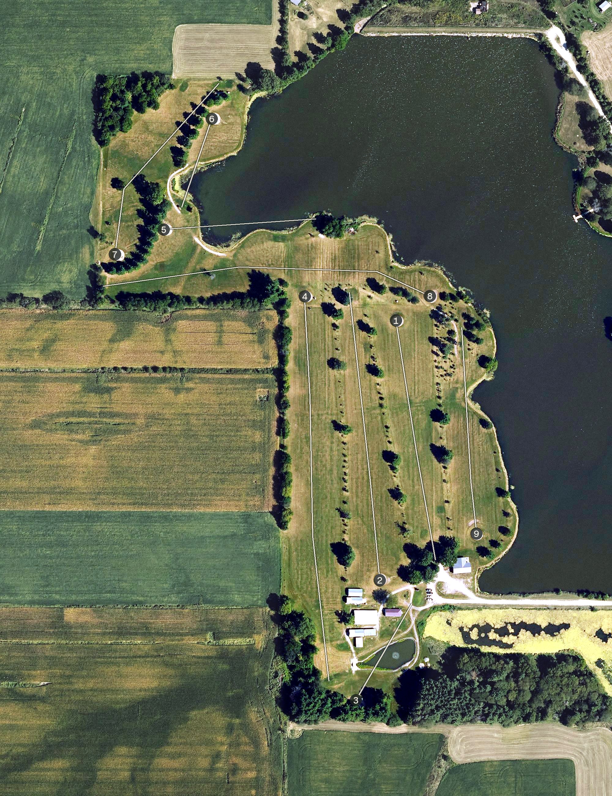Aerial view of Humeston Lakeside Golf Course, IA