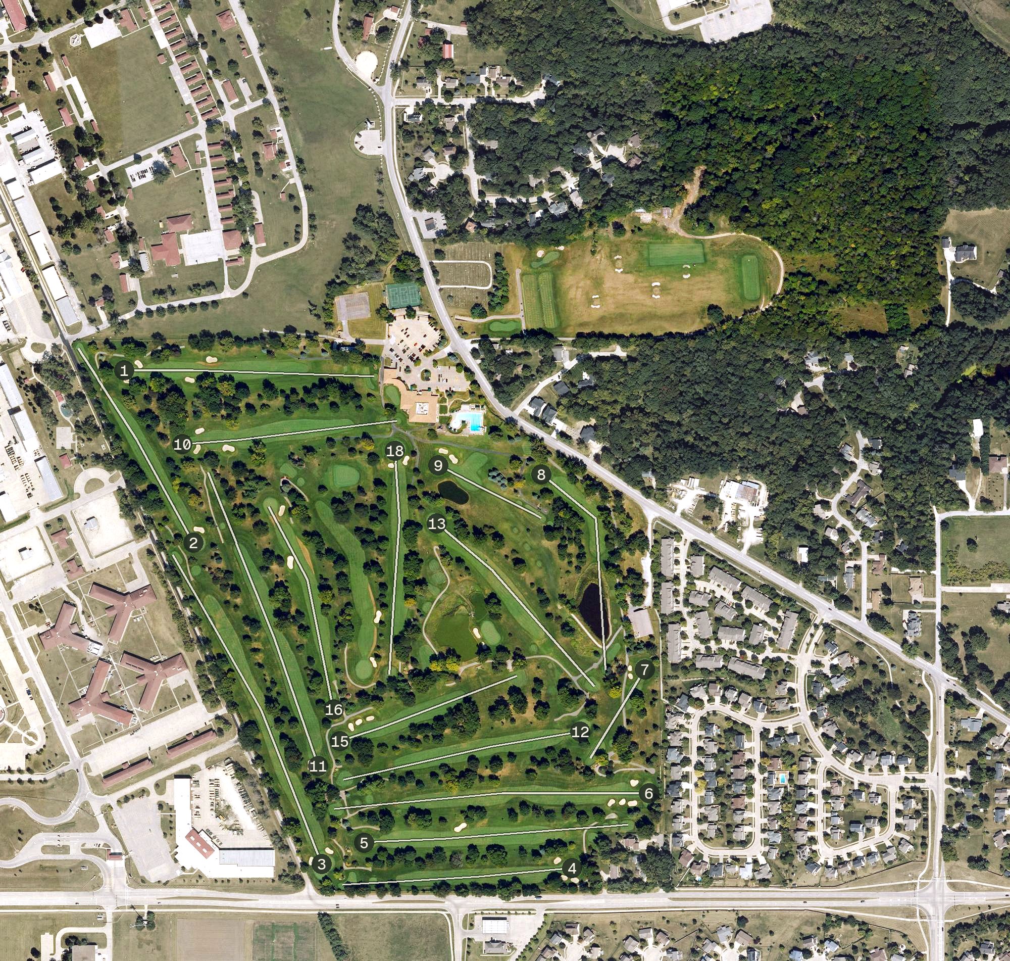 Aerial view of Hyperion Field Club, IA