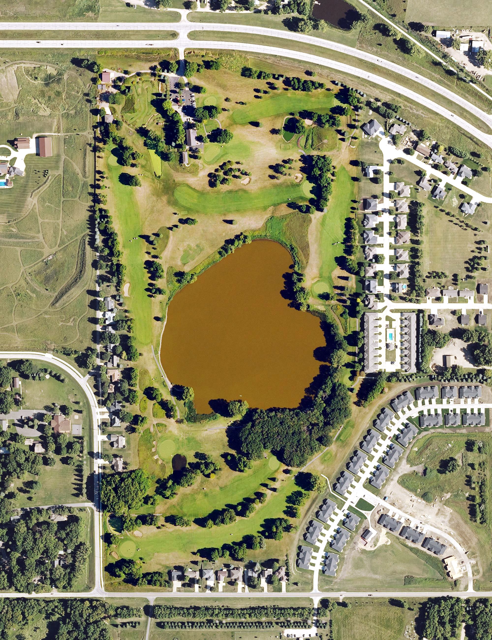 Aerial view of Indian Hills Golf Club, IA