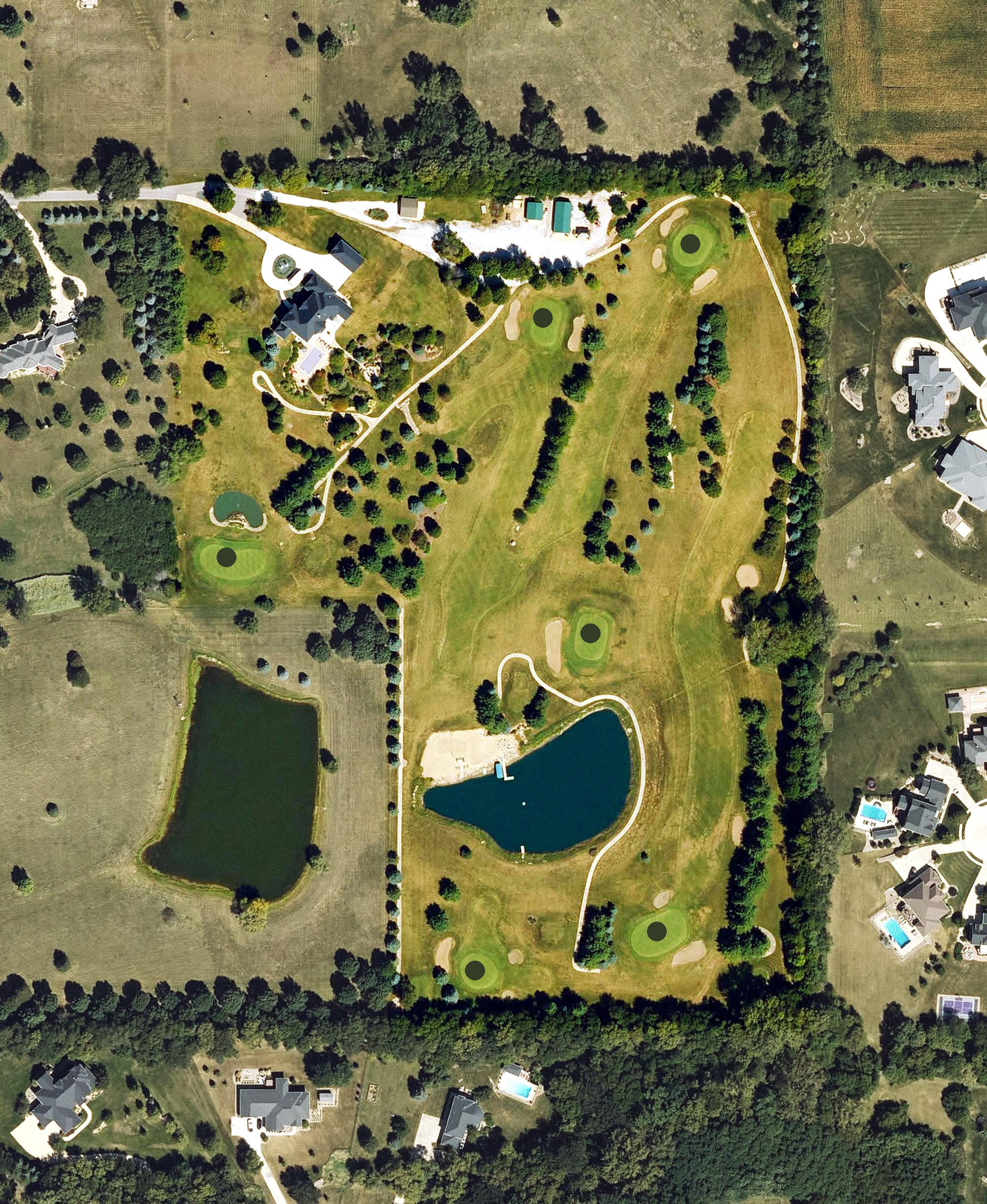 Aerial view of Johnson Ridge Golf Course, IA