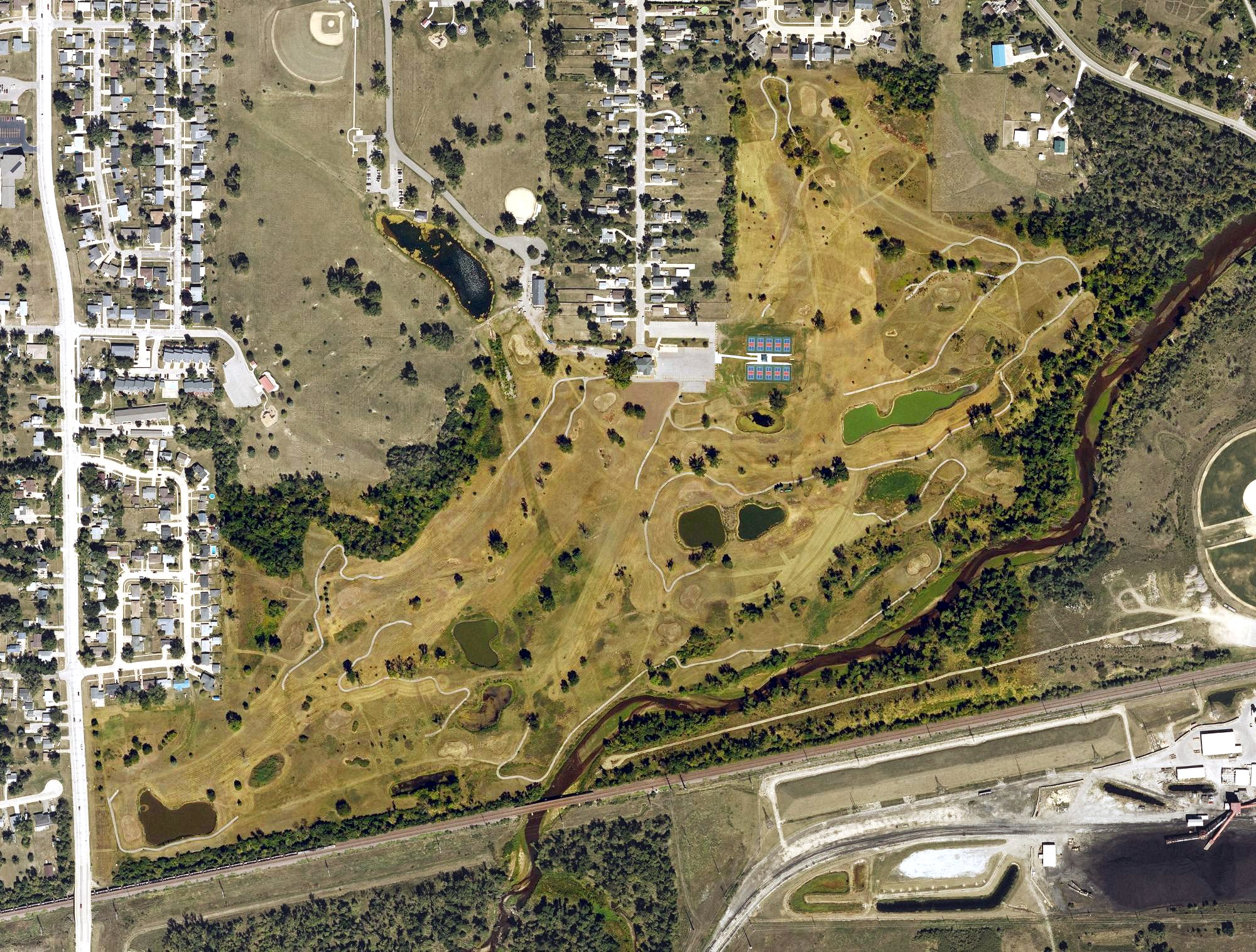 Aerial view of Jones Golf Course, IA
