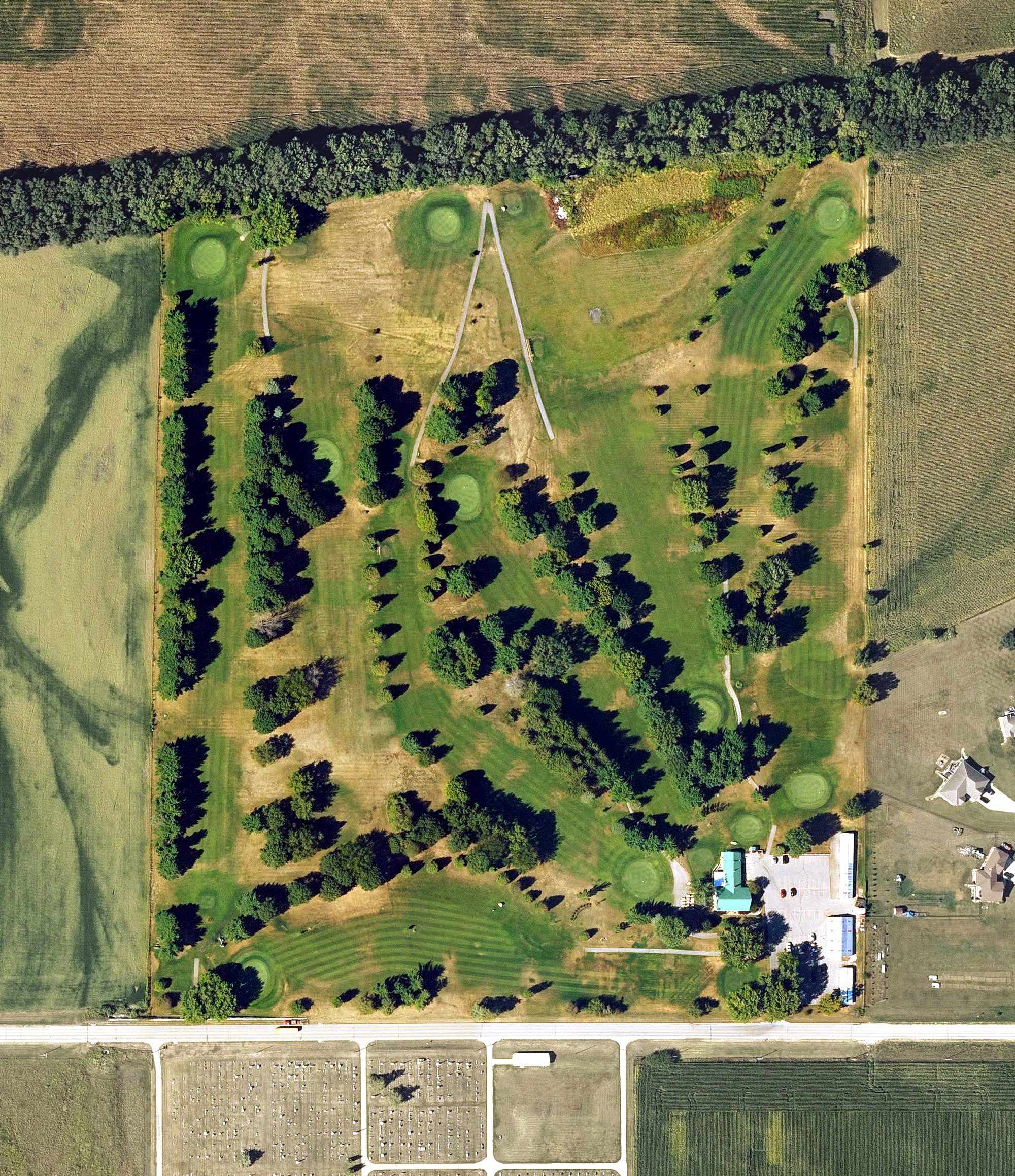 Aerial view of La Porte City Golf Club, IA