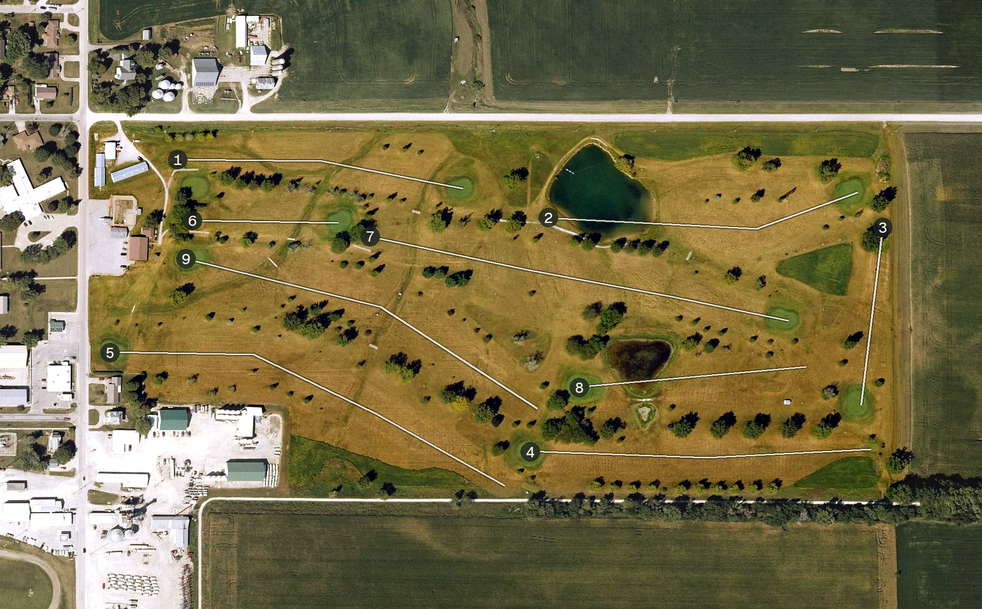 Aerial view of Lagos Acres Golf & Country Club, IA