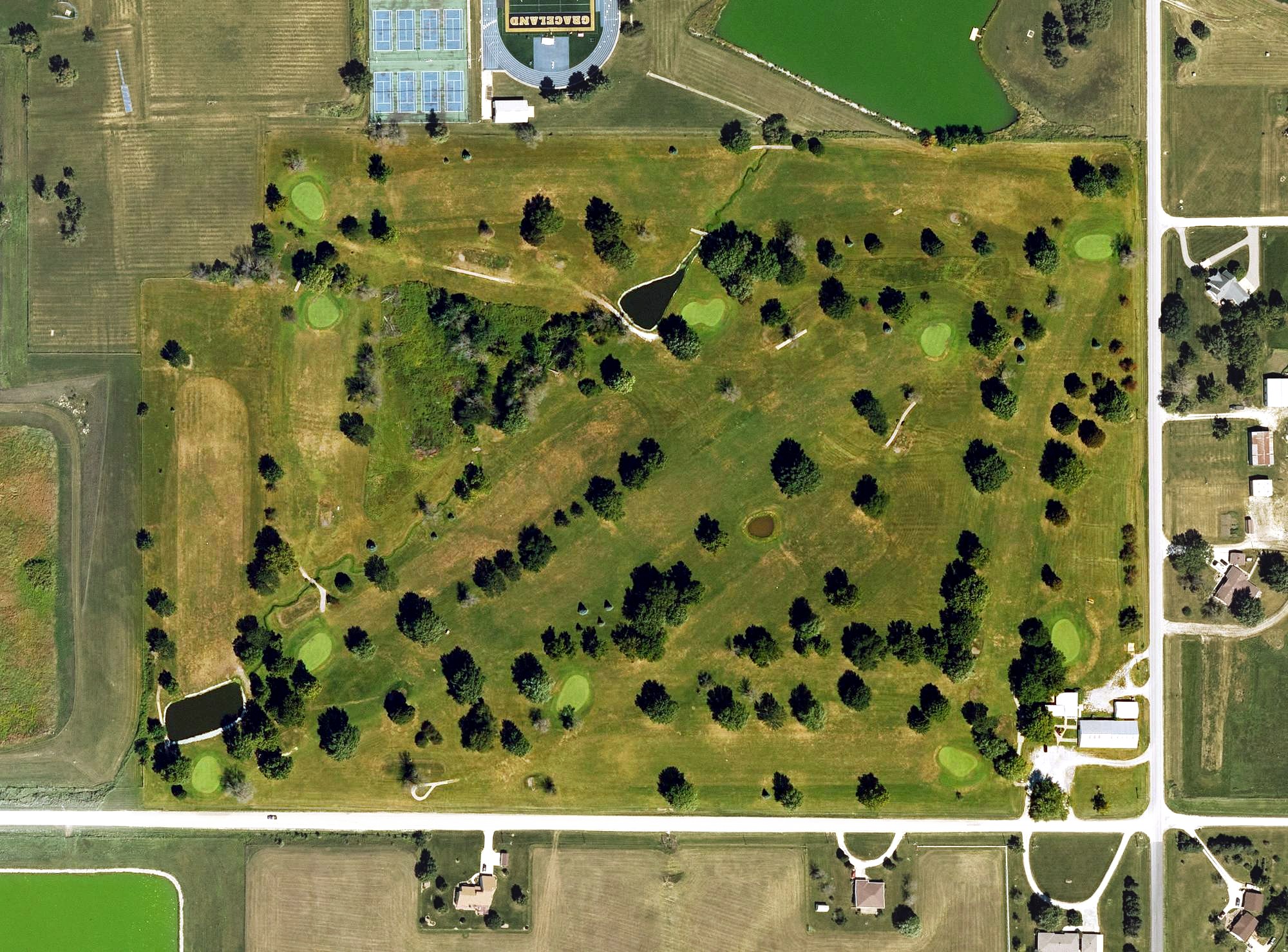 Aerial view of Lamoni Golf and Country Club, IA