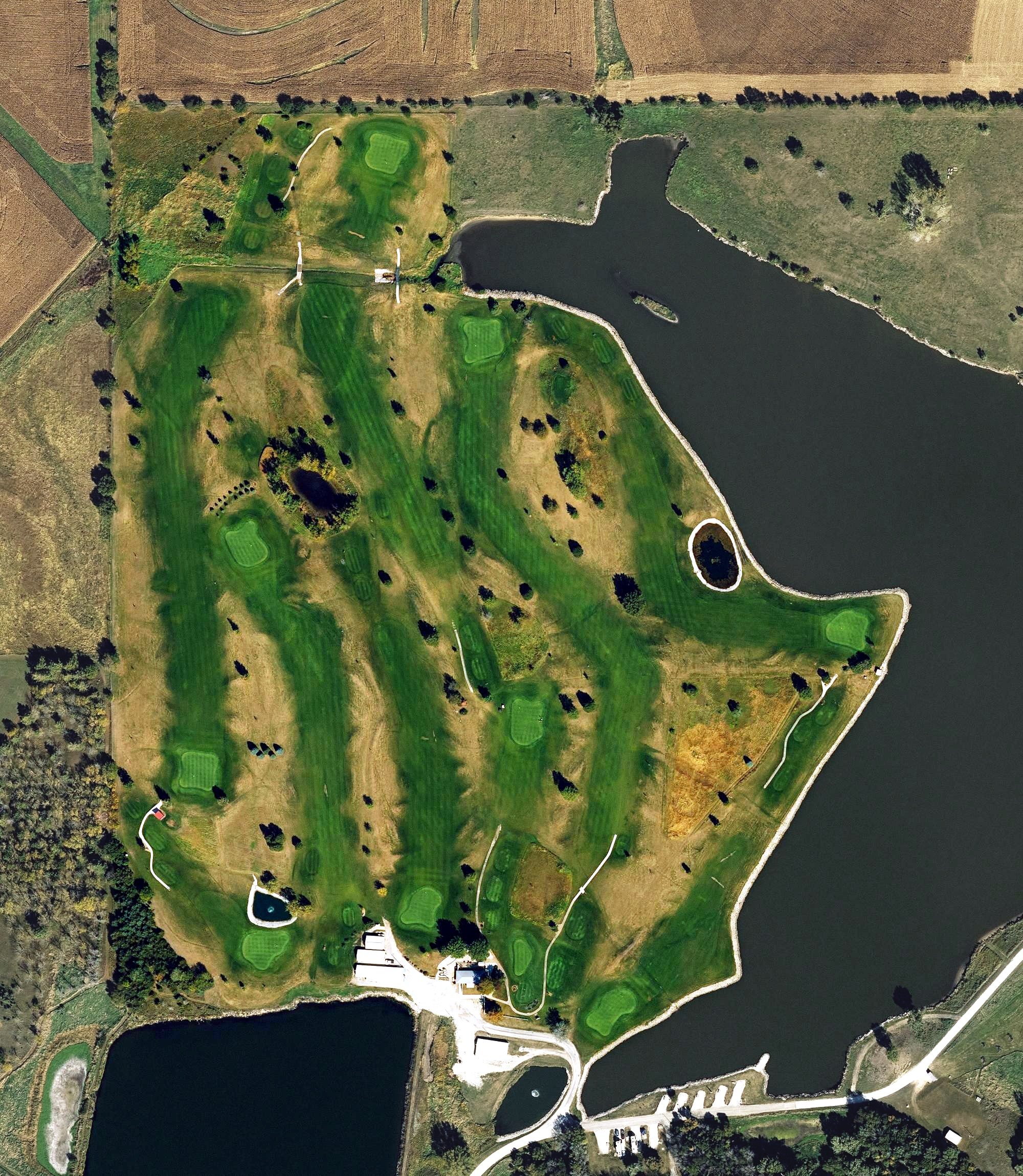 Aerial view of Lenox Community Golf Course, IA