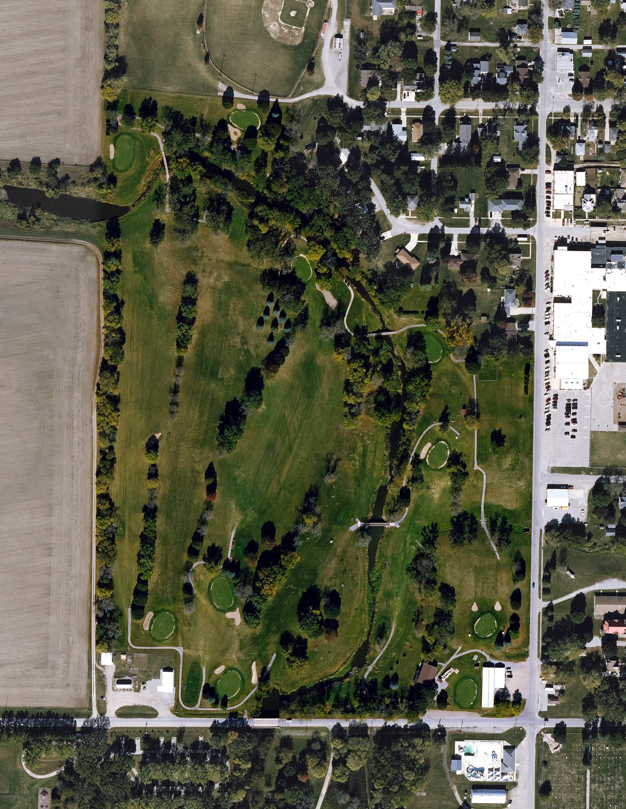Aerial view of Linn Grove Country Club, IA