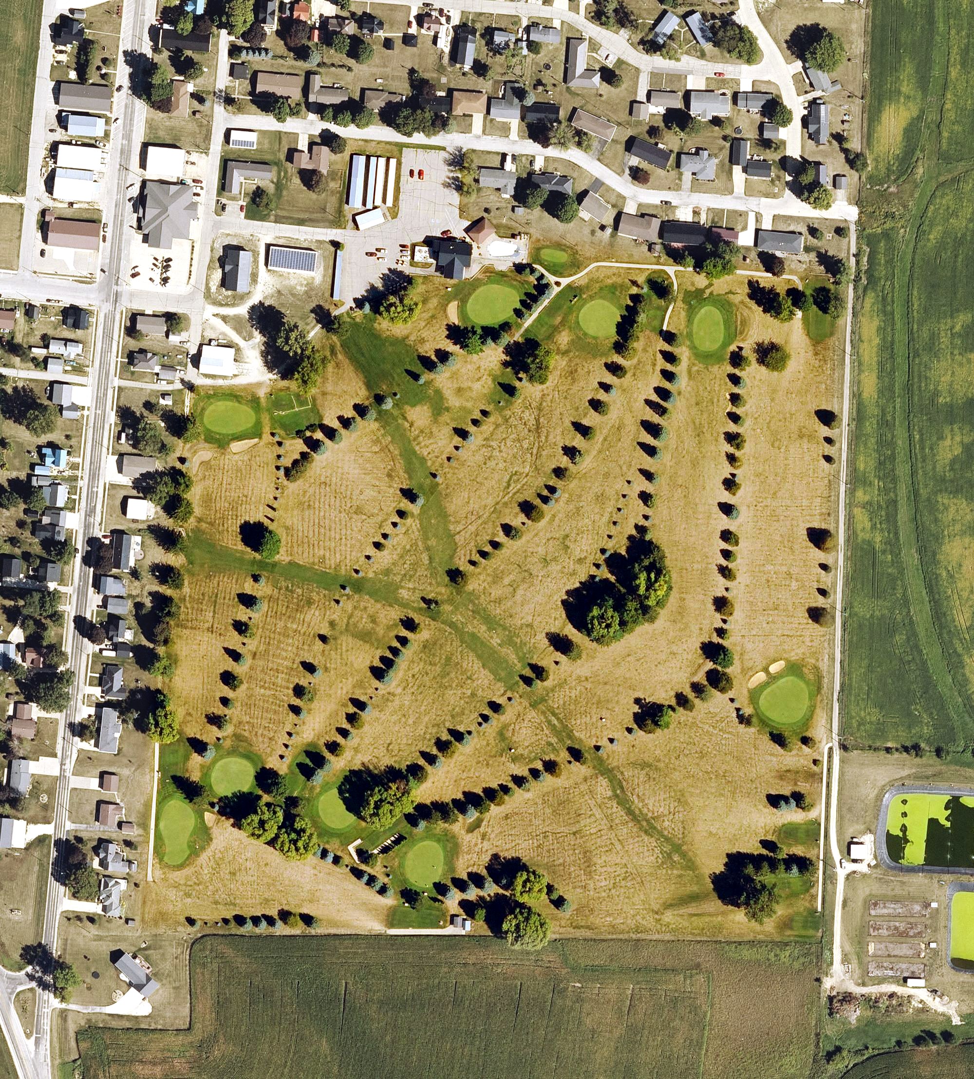 Aerial view of Lone Pine Golf Course, IA