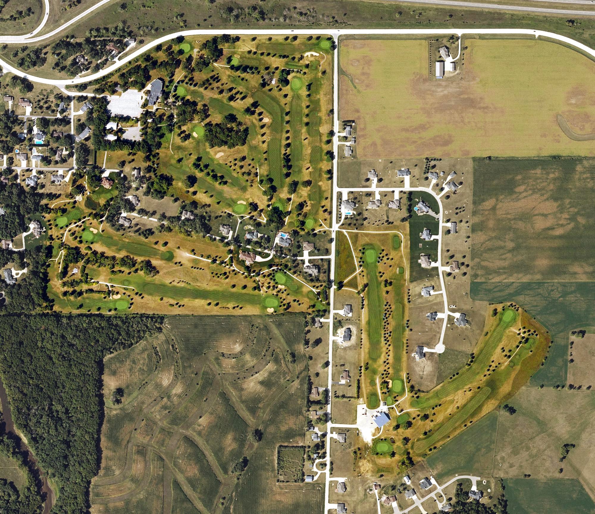 Aerial view of Manchester Golf and Country Club, IA