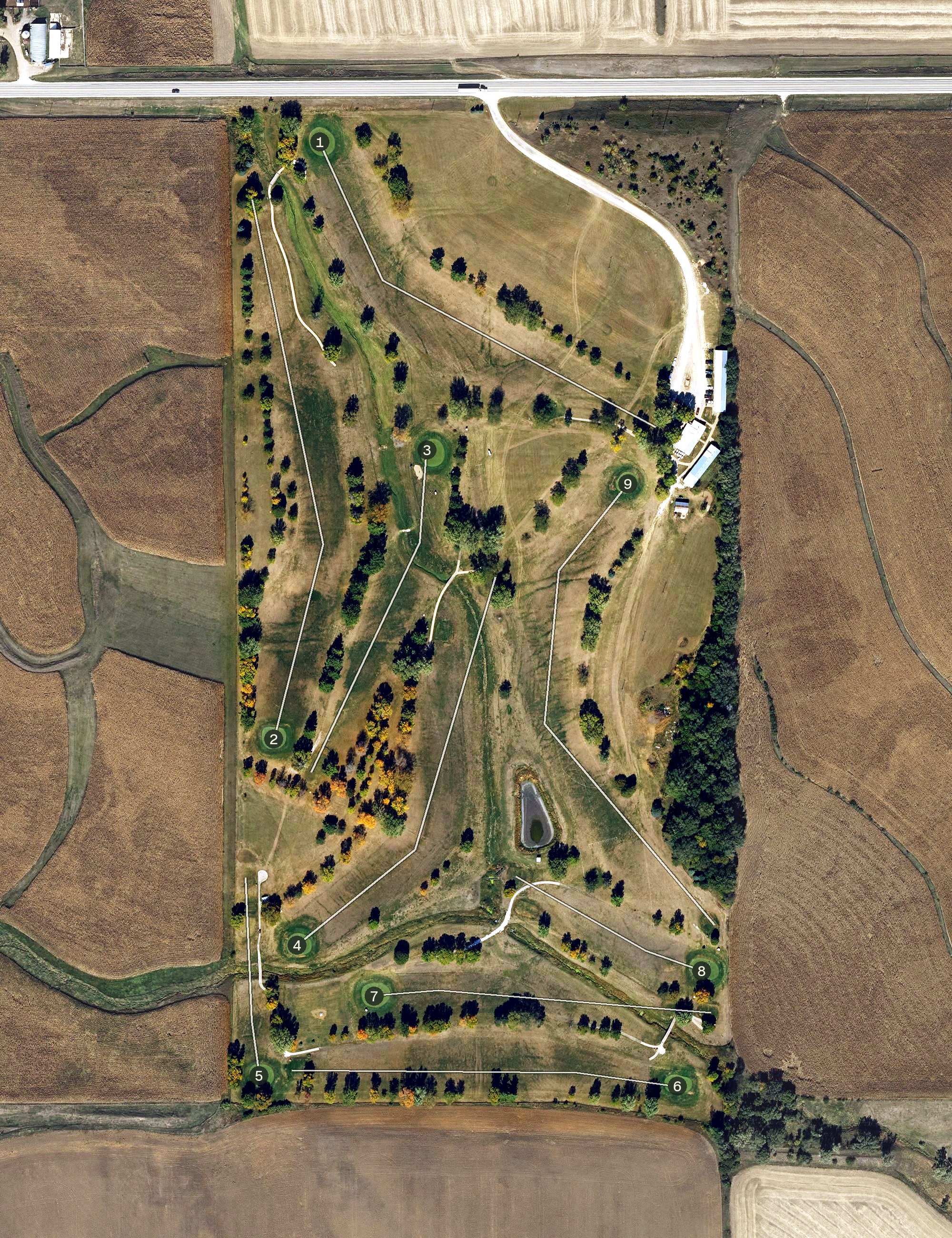 Aerial view of Manning Manilla Golf Course, IA
