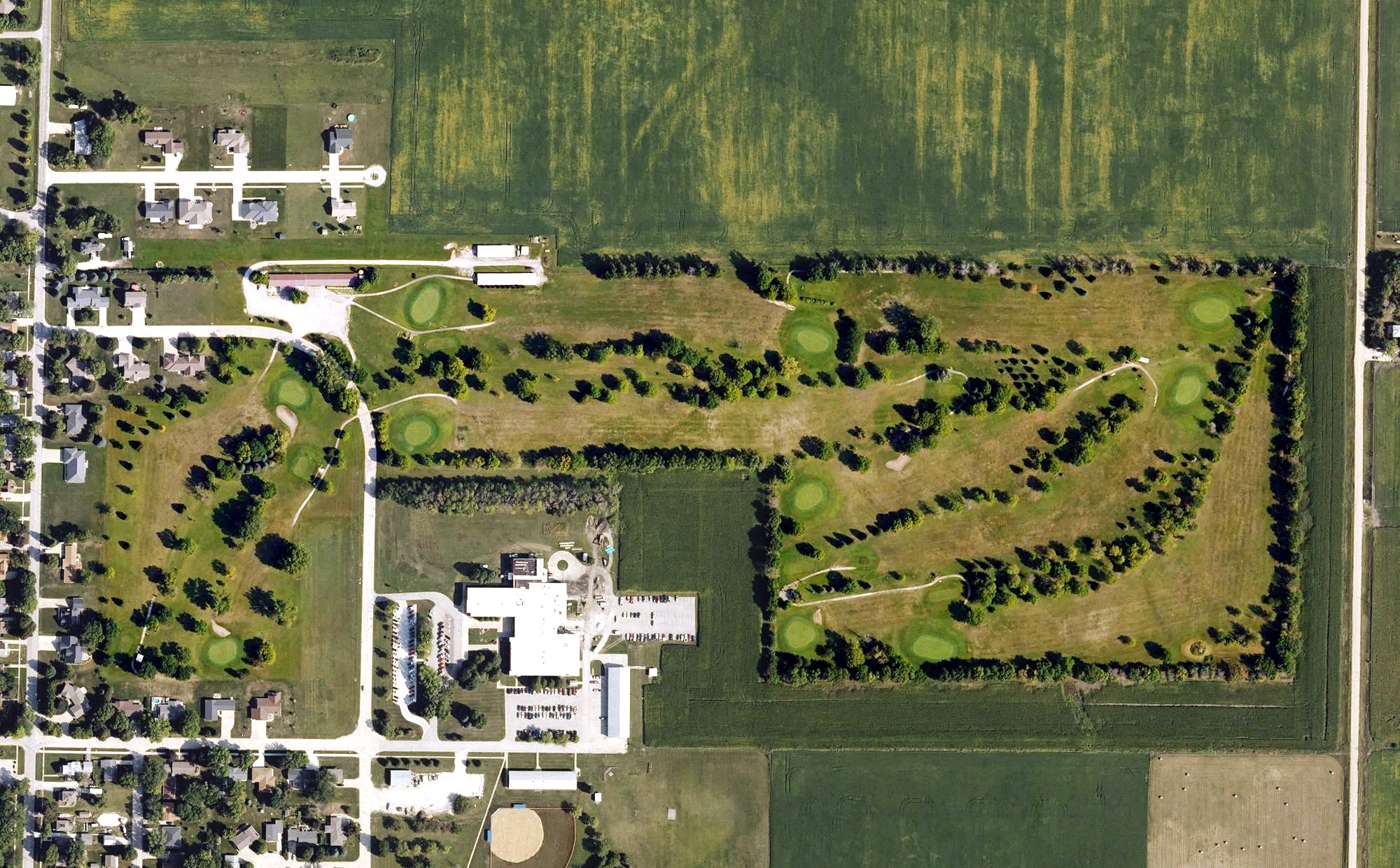 Aerial view of Manson Golf and Country Club, IA