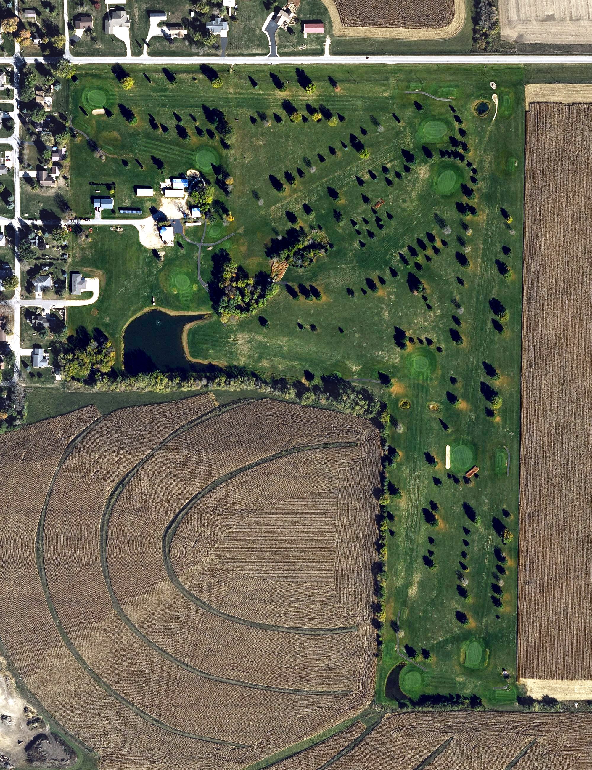 Aerial view of Maple Heights Golf and Country Club, IA