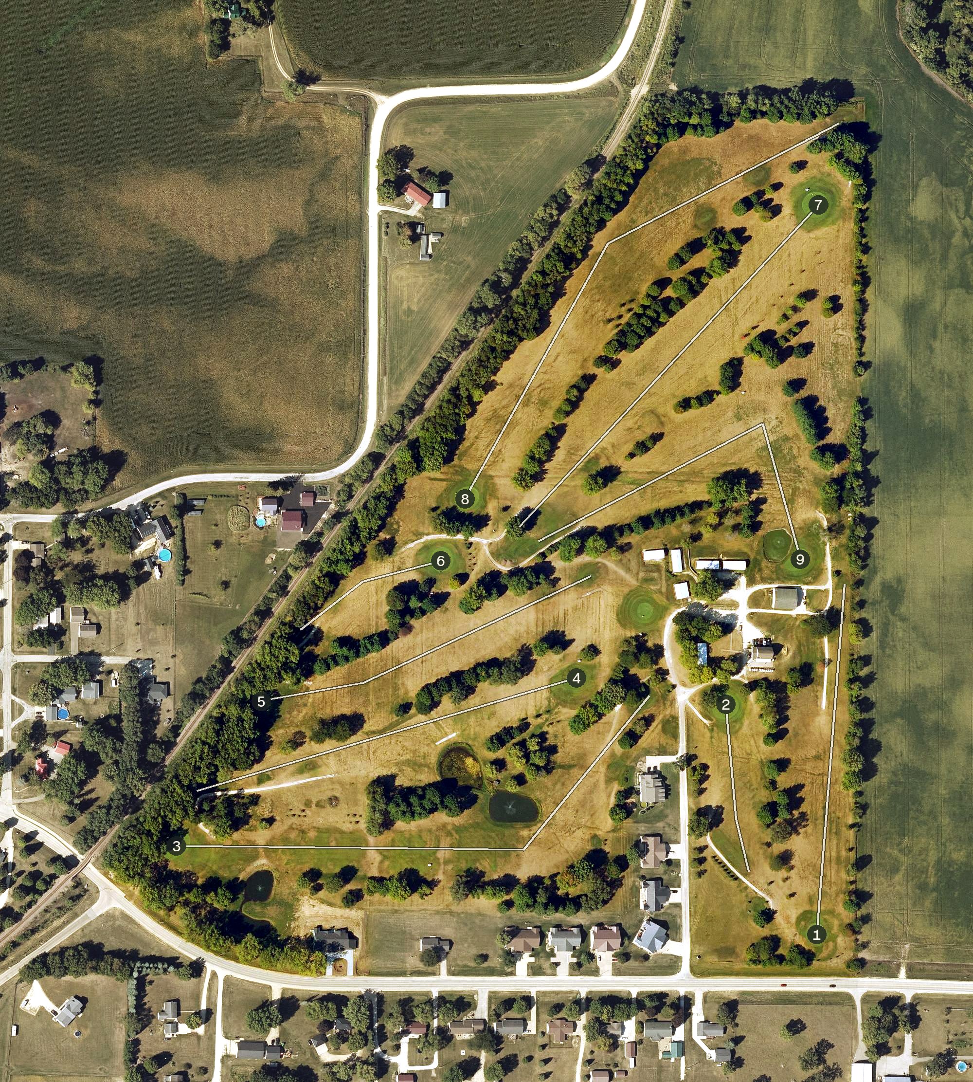 Aerial view of Meadowview Golf & Country Club, IA