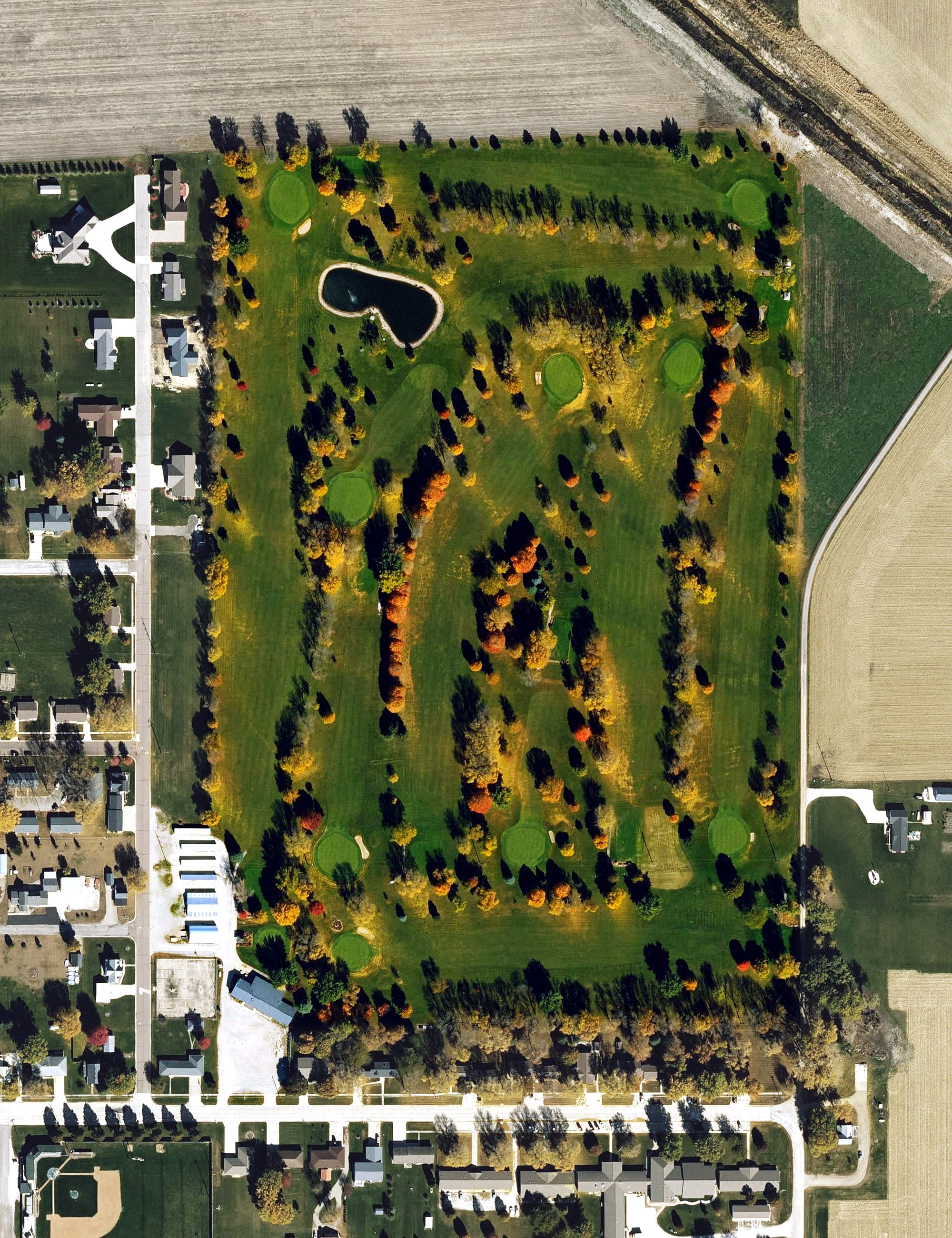 Aerial view of North Kossuth Golf Club, IA