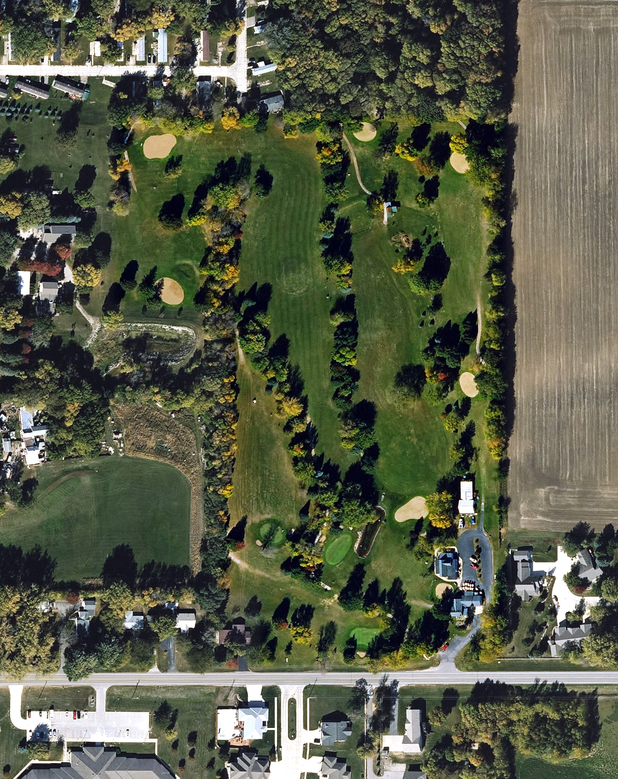 Aerial view of Oak Hills Golf Course, IA