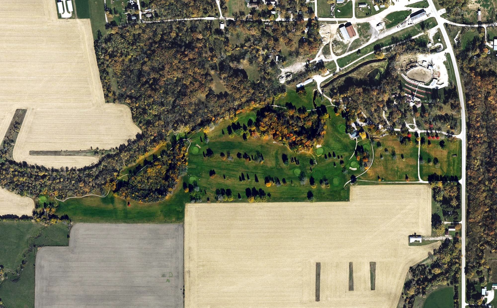Aerial view of Oak Park Golf & Recreation, IA