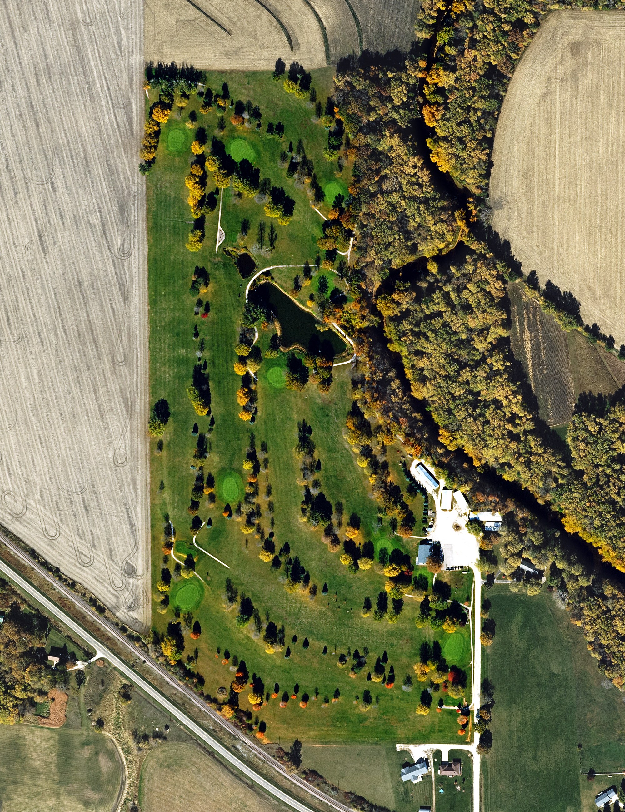 Aerial view of Oak Ridge Golf Course, IA