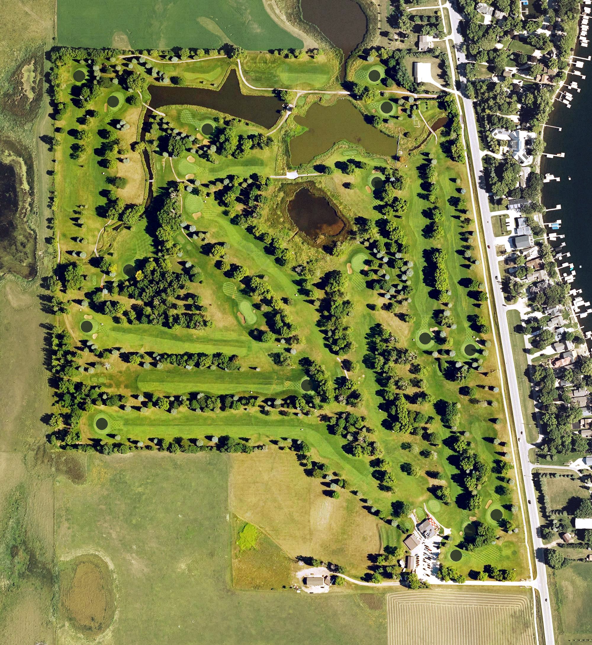 Aerial view of Okoboji View Golf Course, IA