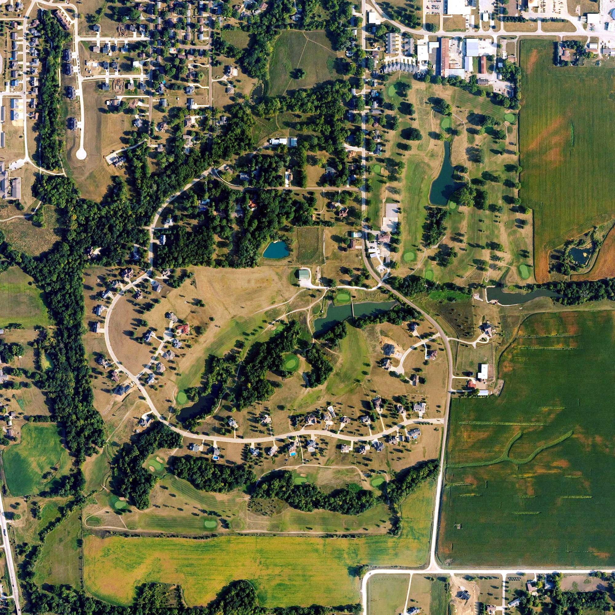 Aerial view of Oskaloosa Golf, IA