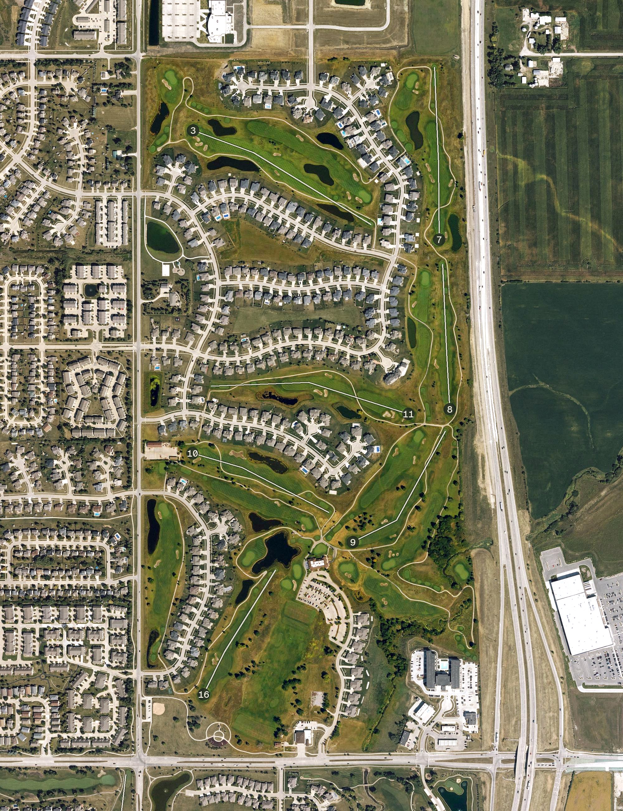 Aerial view of Otter Creek Golf Course, IA