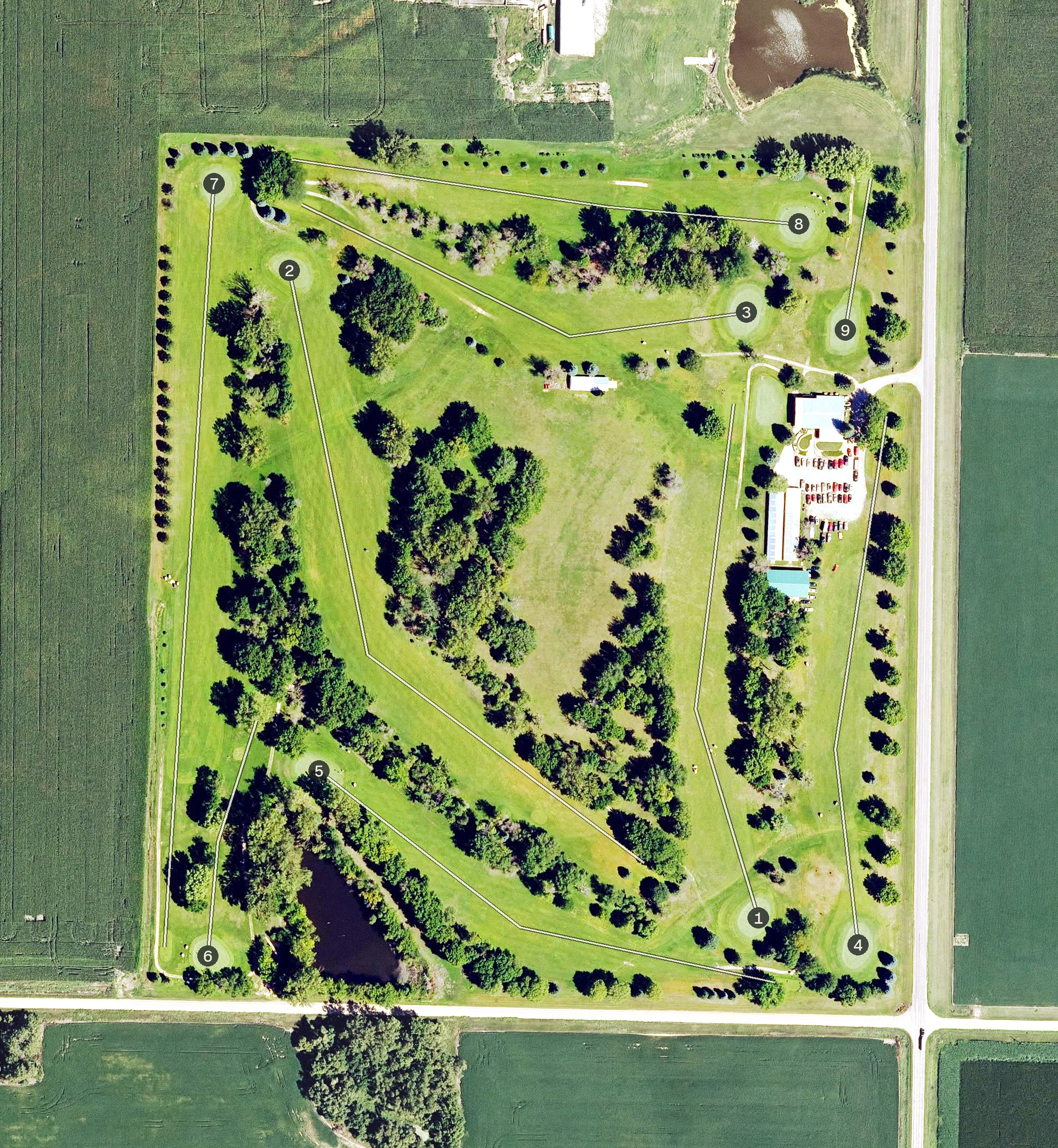 Aerial view of Otter Valley Country Club, IA