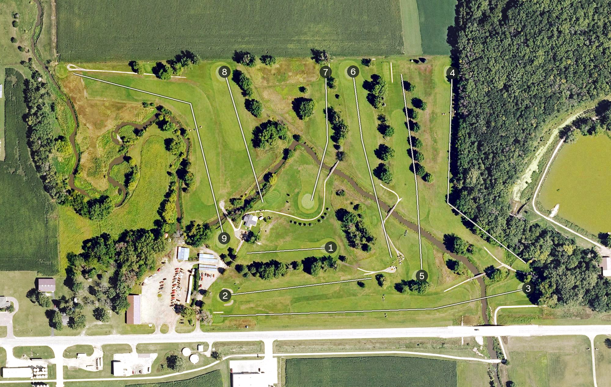 Aerial view of Paullina Golf Course, IA
