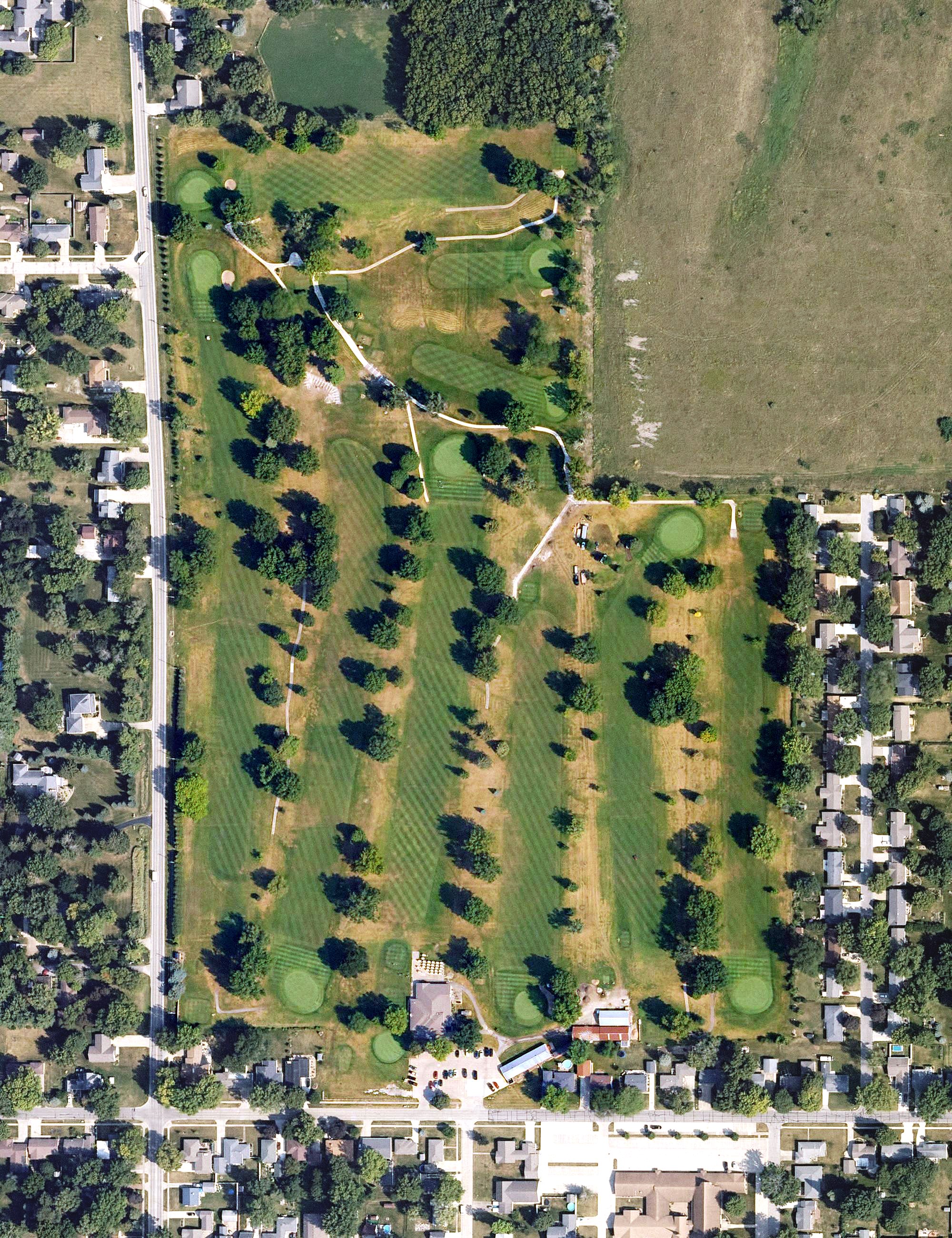 Aerial view of Pella Golf & Country Club, IA