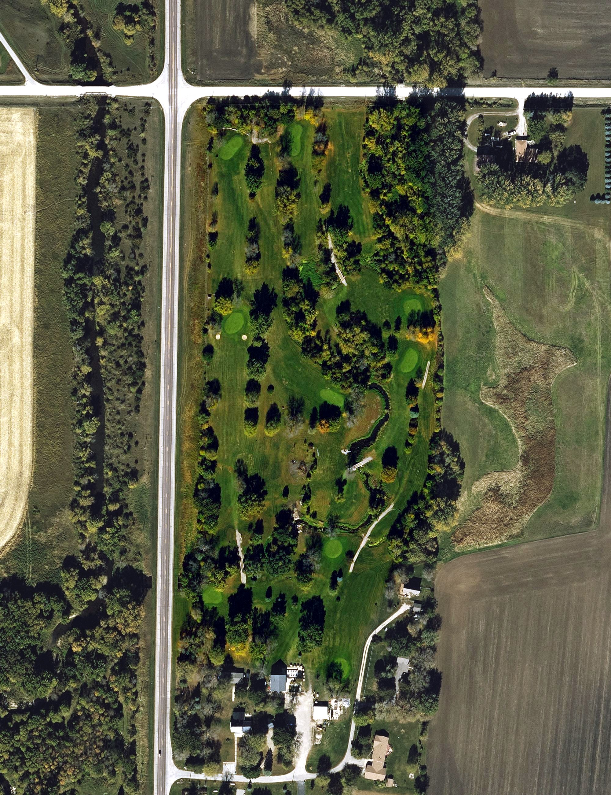 Aerial view of Pine Creek Golf Course, IA