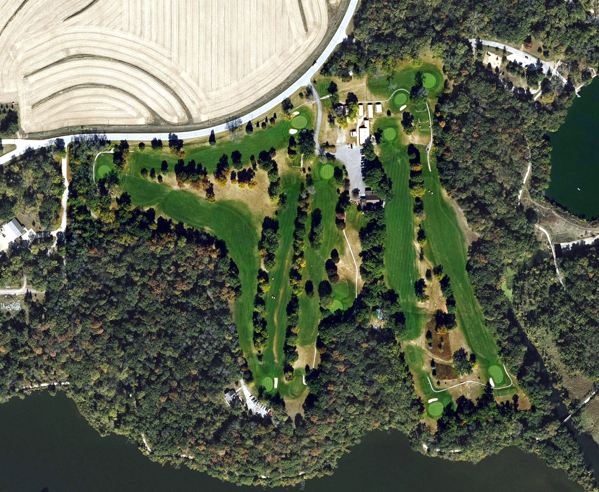 Aerial view of Pine Lake Golf Course, IA