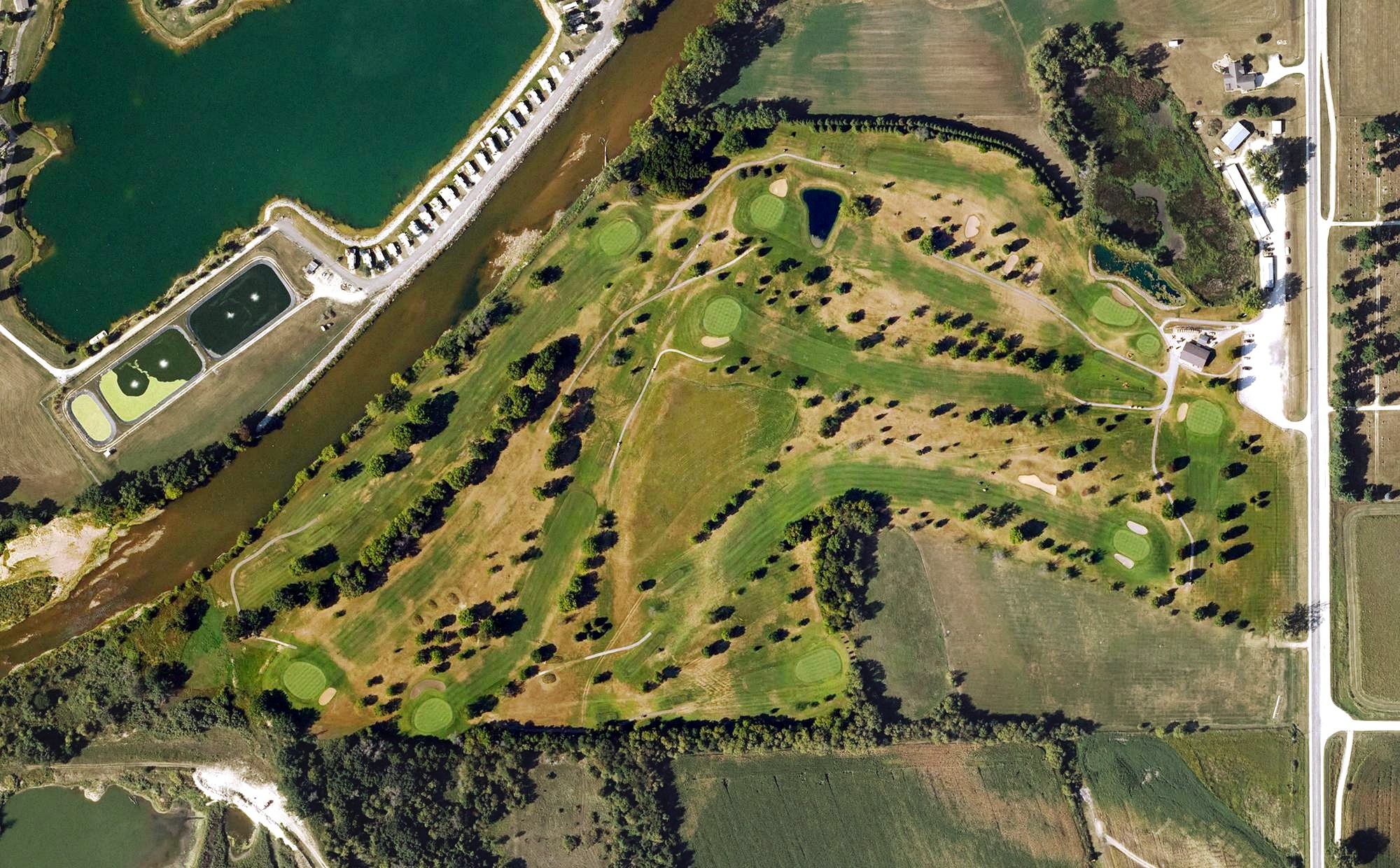 Aerial view of Pleasant Valley Sports Club, IA