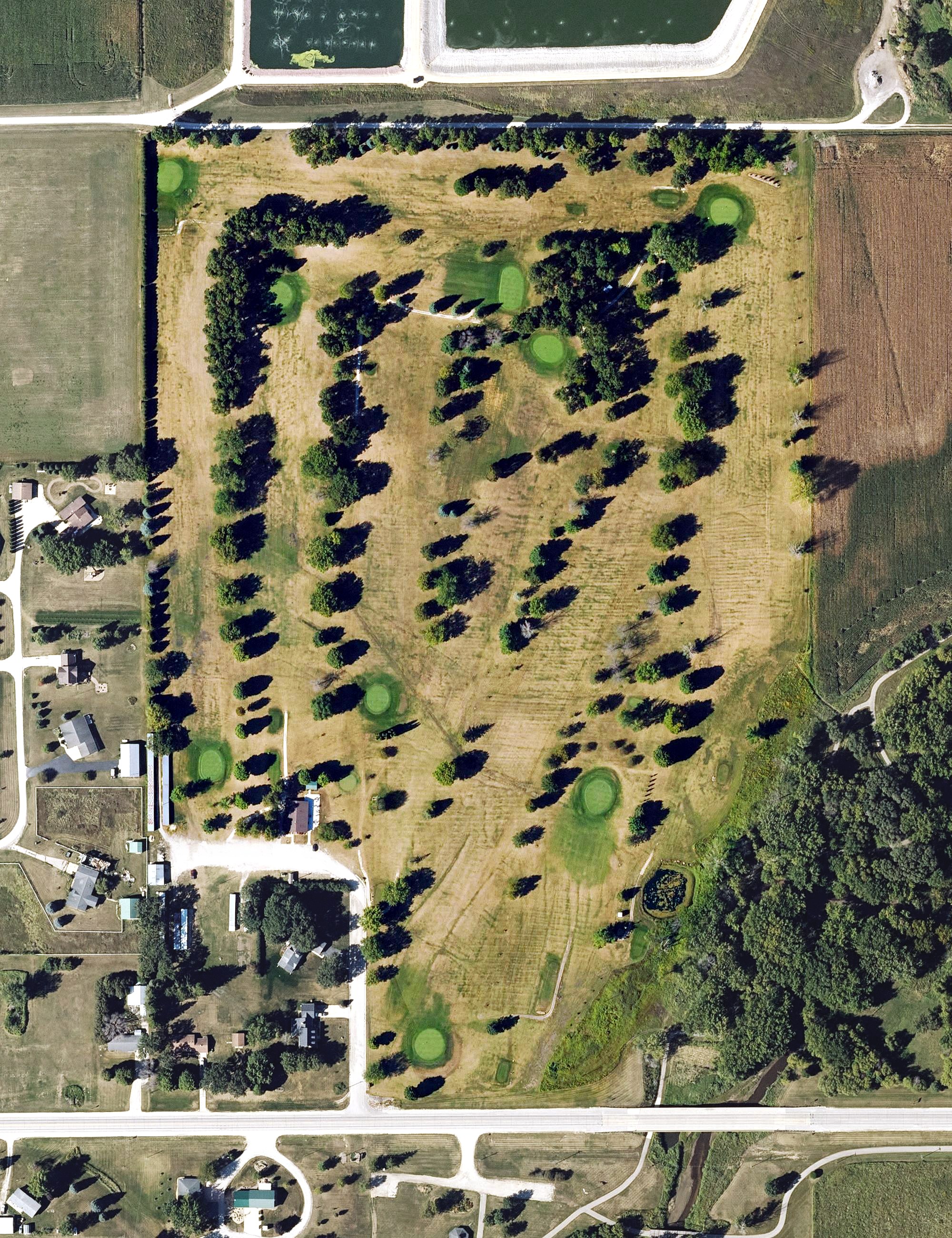 Aerial view of Plum Creek Golf Course, IA