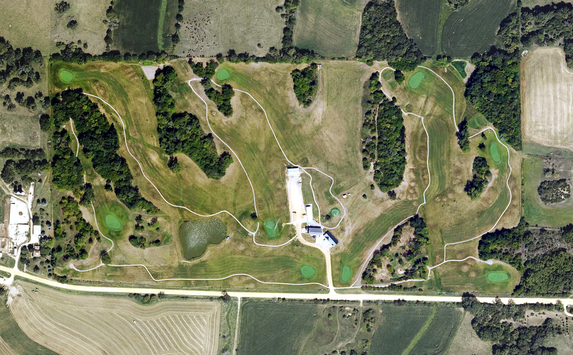 Aerial view of Plum River Golf Course, IA
