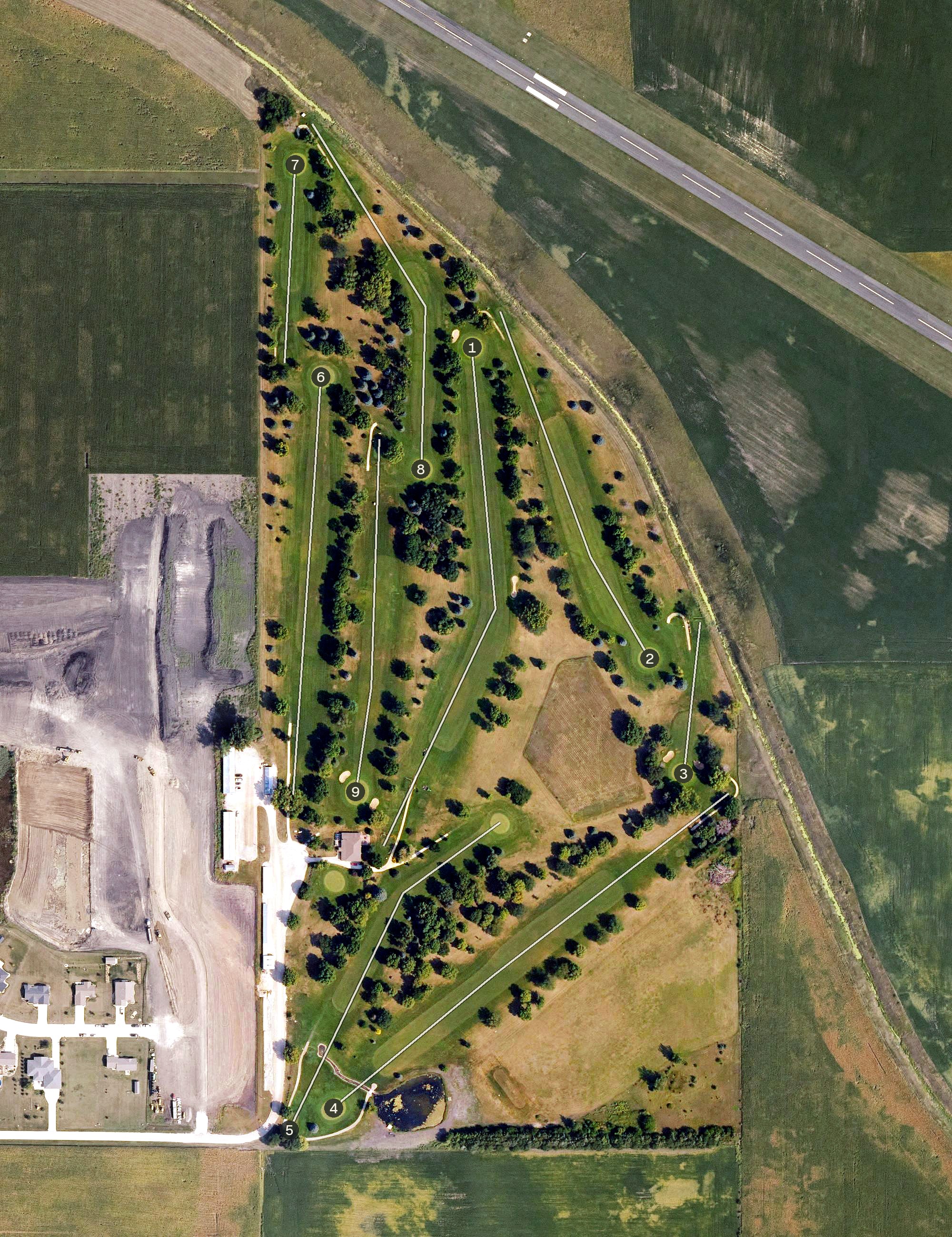 Aerial view of Pocahontas Golf Club, IA