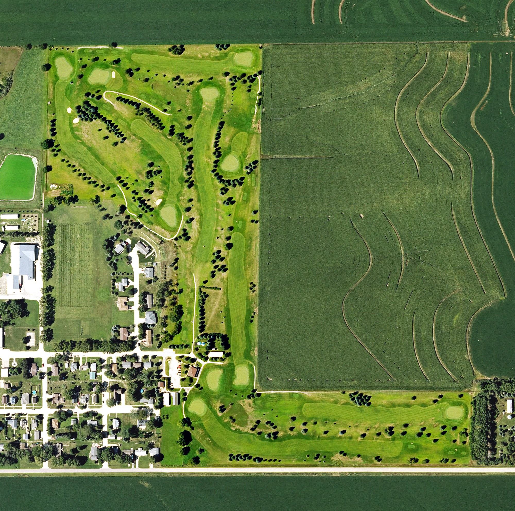 Aerial view of Prairie Rose Golf Club, IA