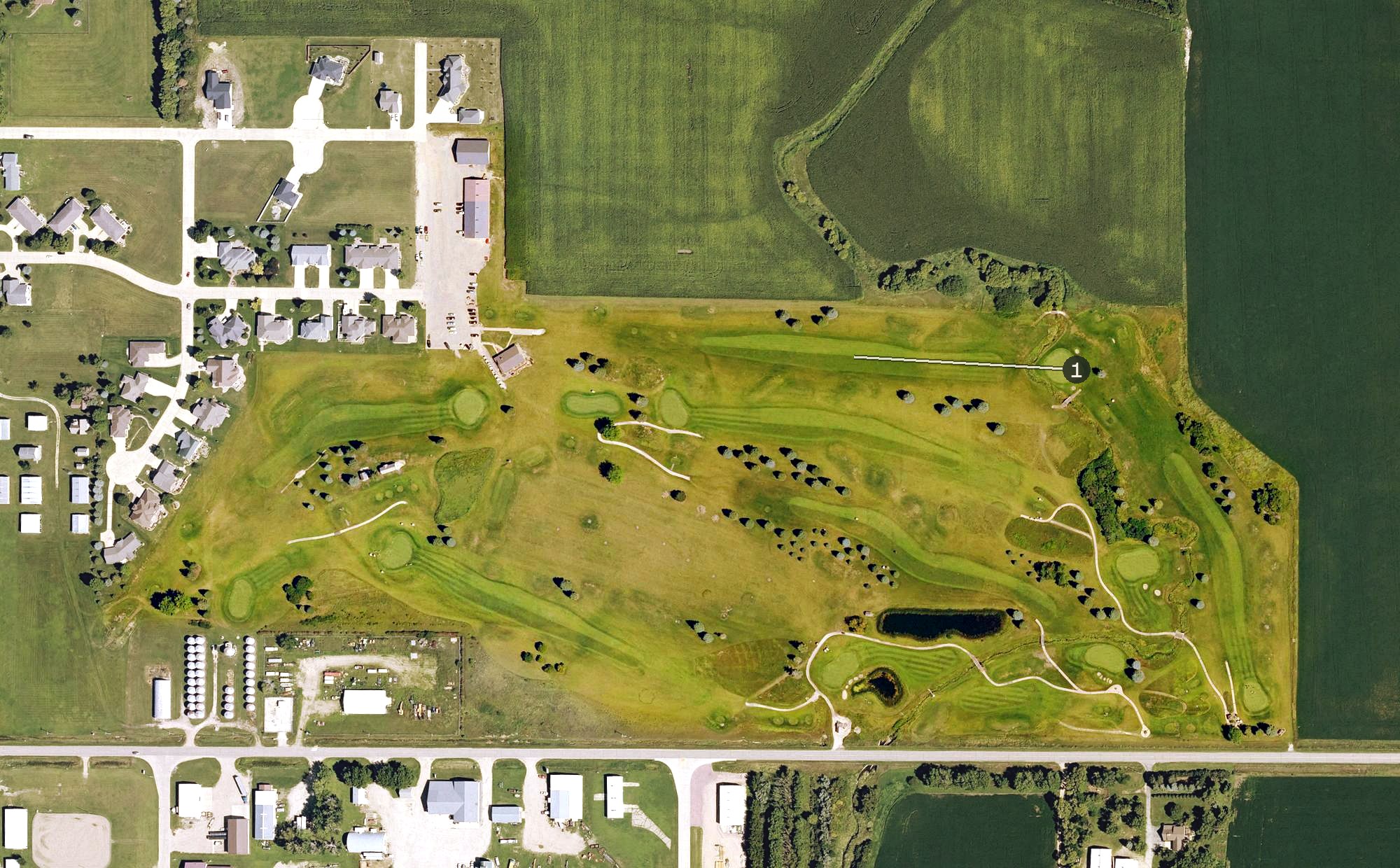 Aerial view of Primghar Golf and Country Club, IA