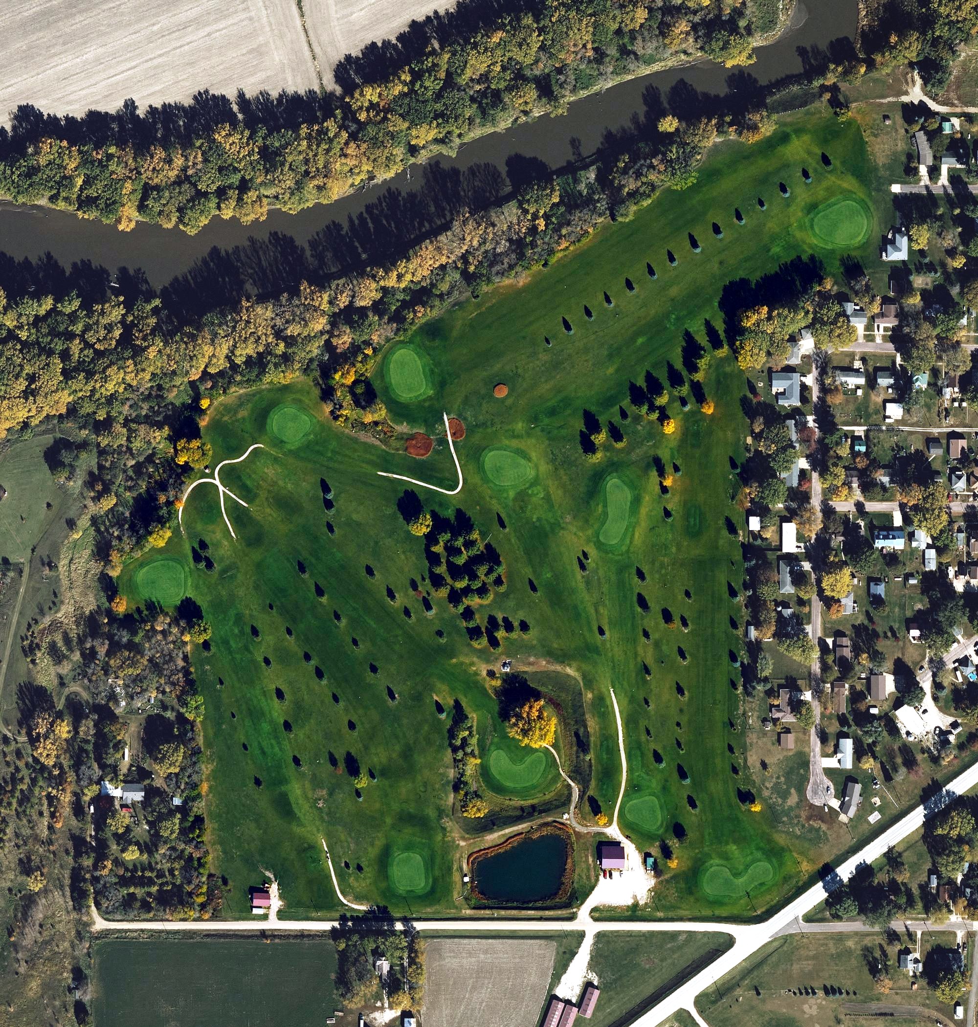 Aerial view of Quimby Golf Course, IA