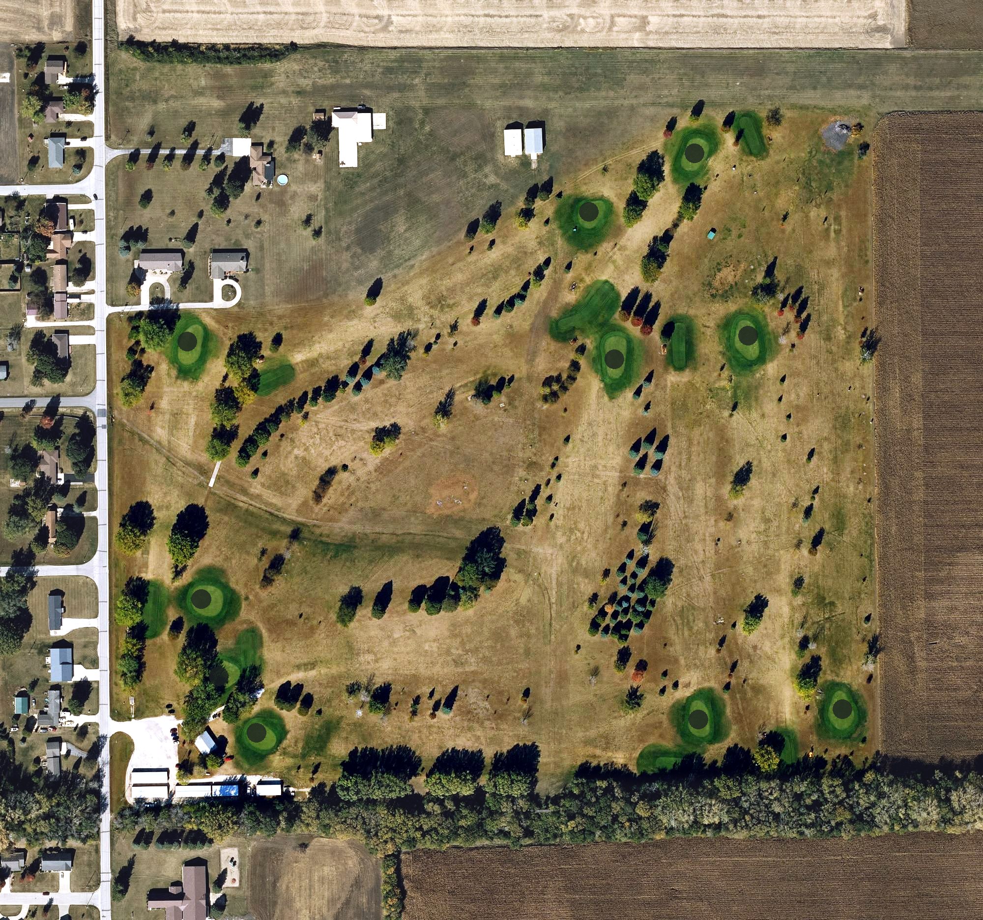 Aerial view of Radcliffe Friendly Fareways, IA